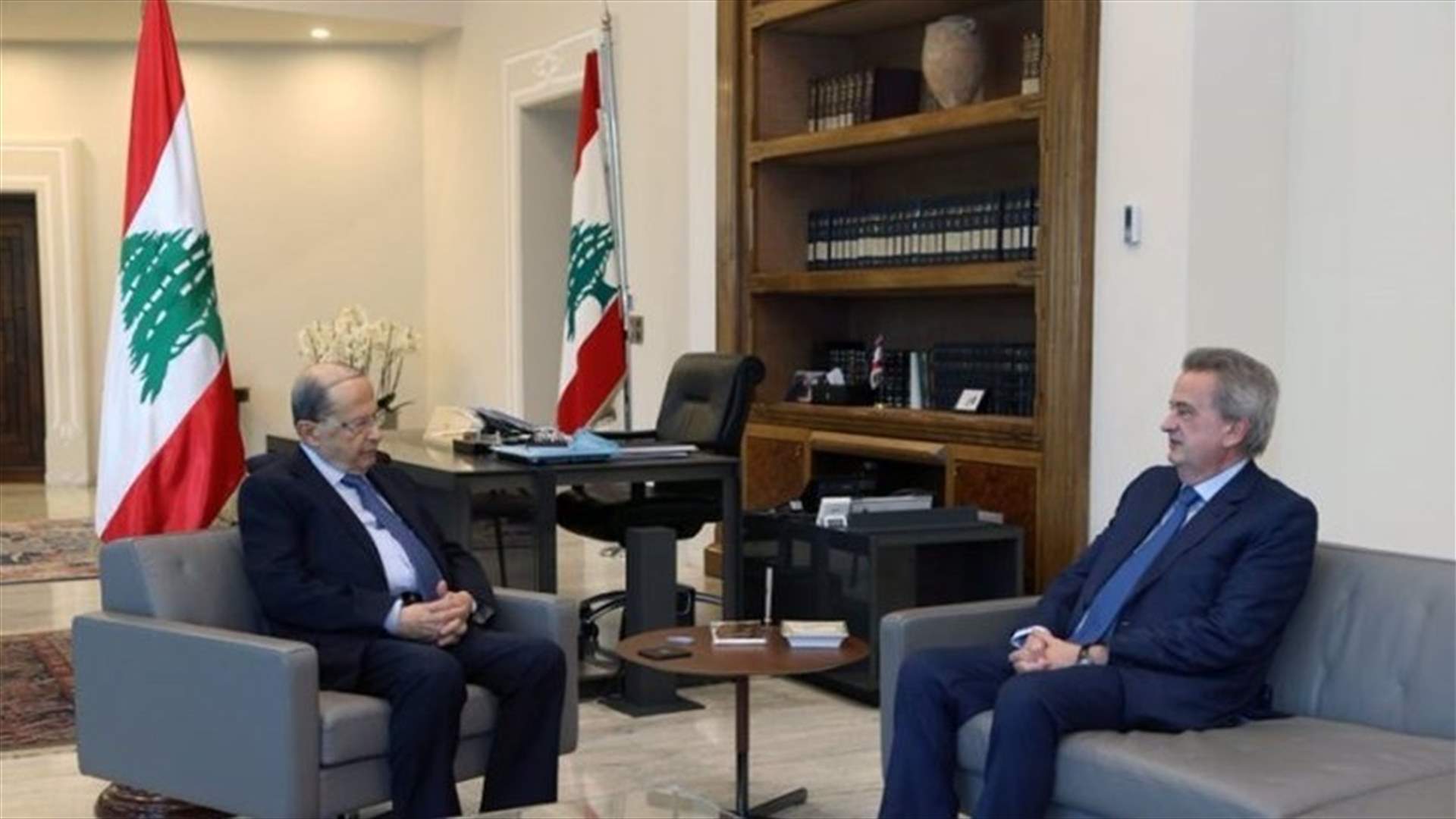 President Aoun, BDL Governor Salameh discuss Lebanon’s monetary situation