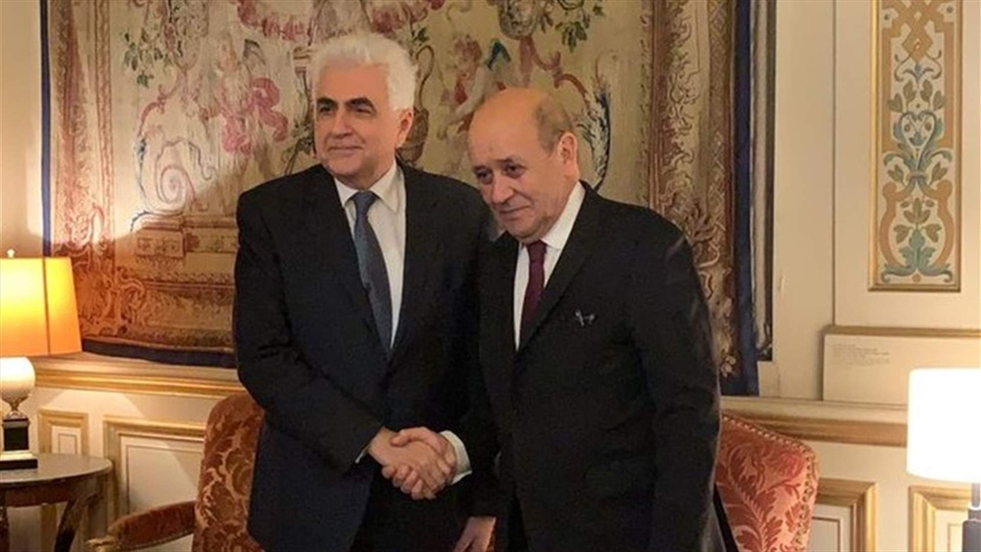 هذا ما أكّده لودريان لنظيره اللبناني...