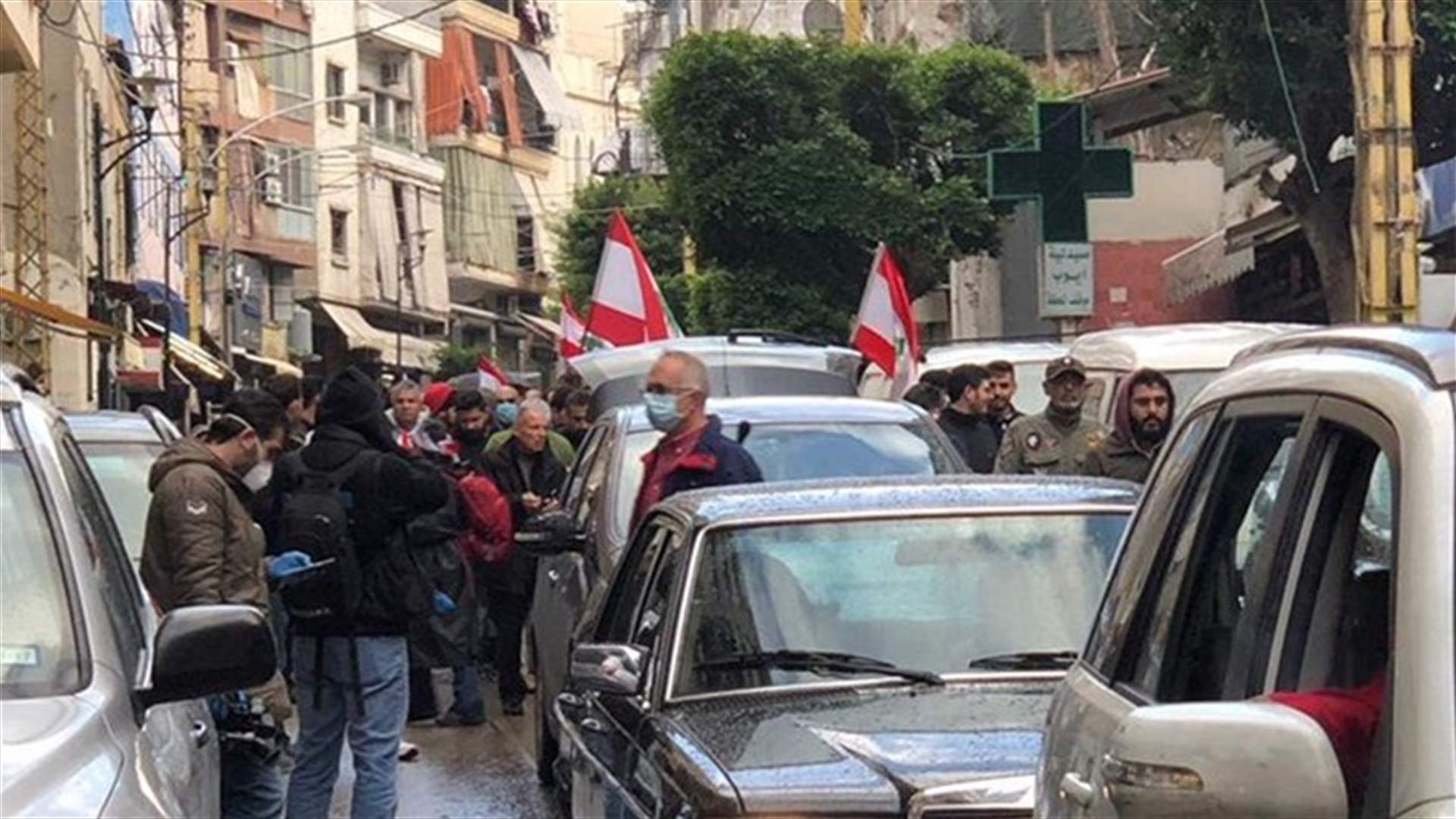 Protesters organize march towards downtown Beirut