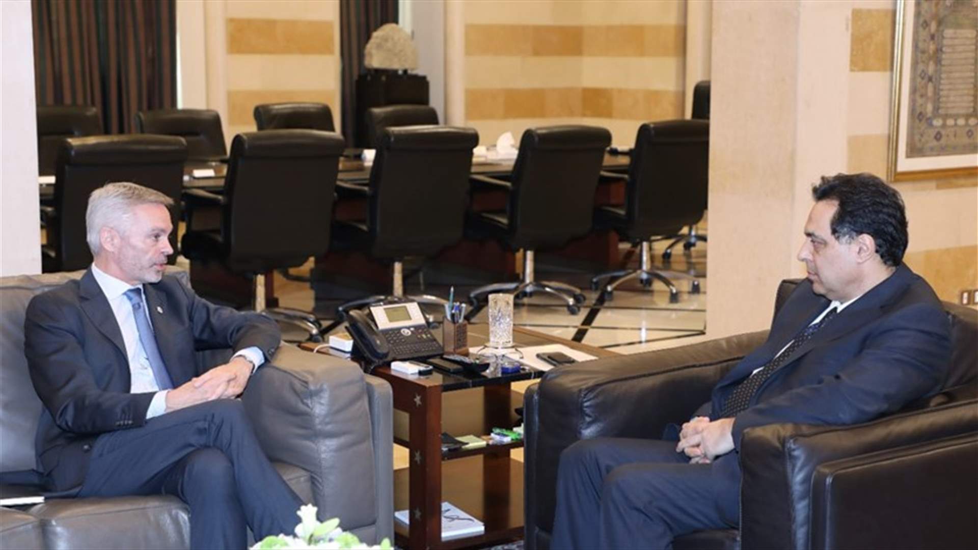 PM Diab meets with ICRC head in Lebanon