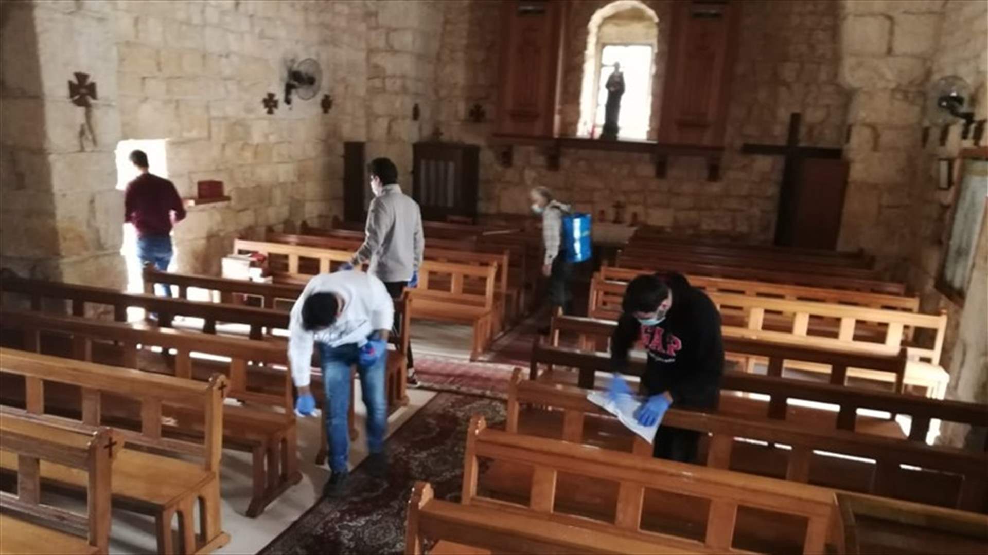 تعقيم كنيسة رعية عين كفاع