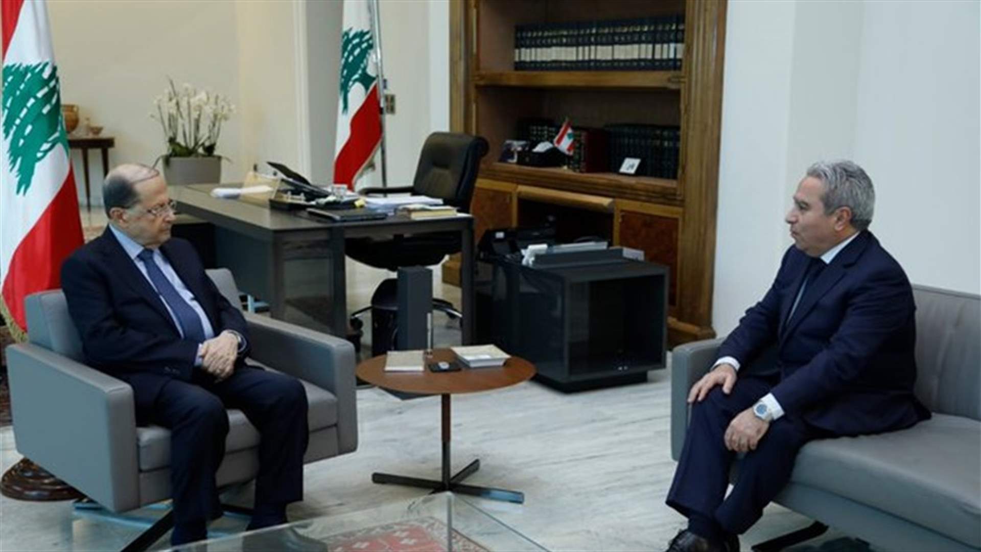 المشرفية أطلع عون على نتائج زيارته الى سوريا ...