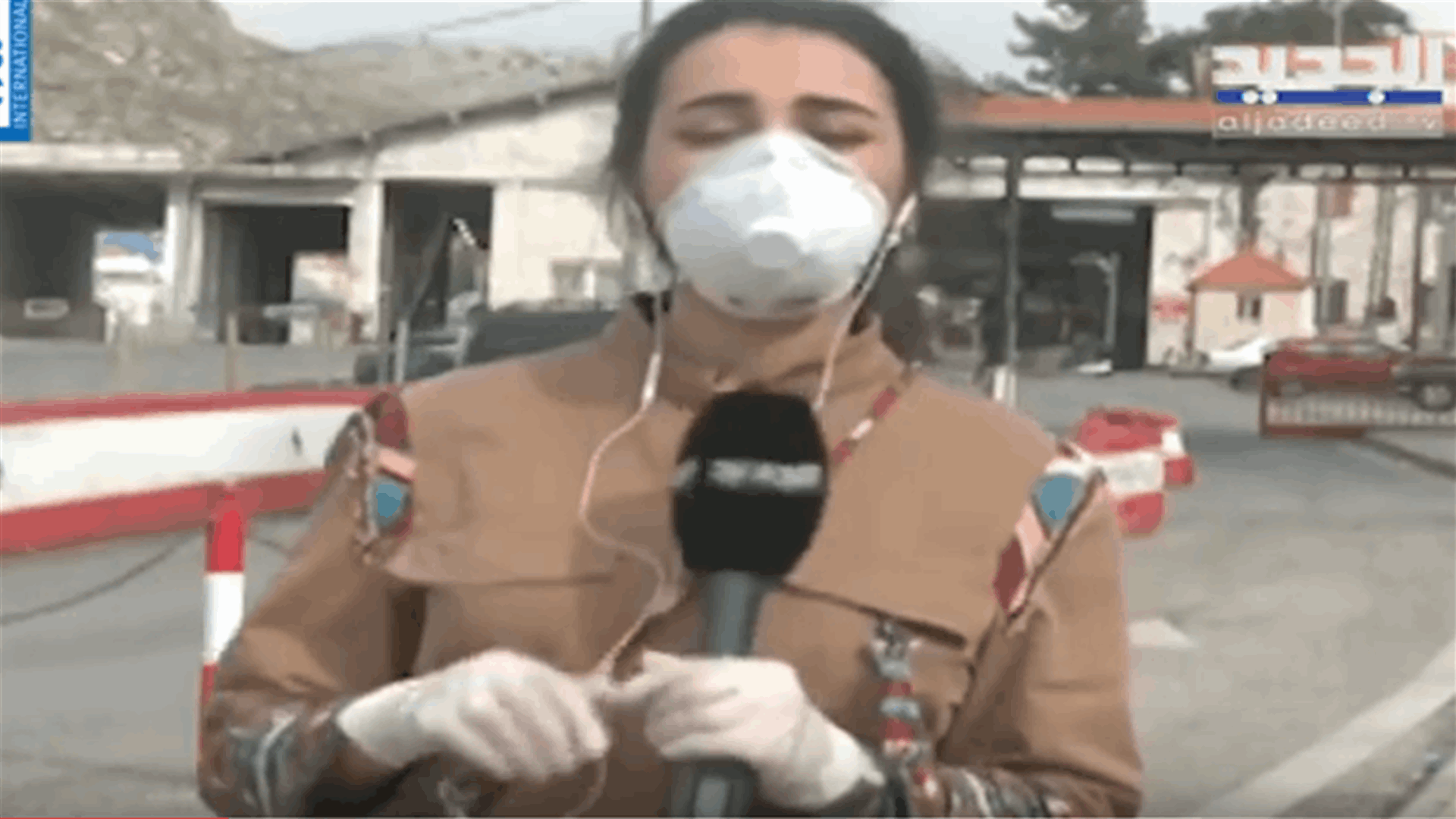 Al Jadeed TV reporter passes out on air