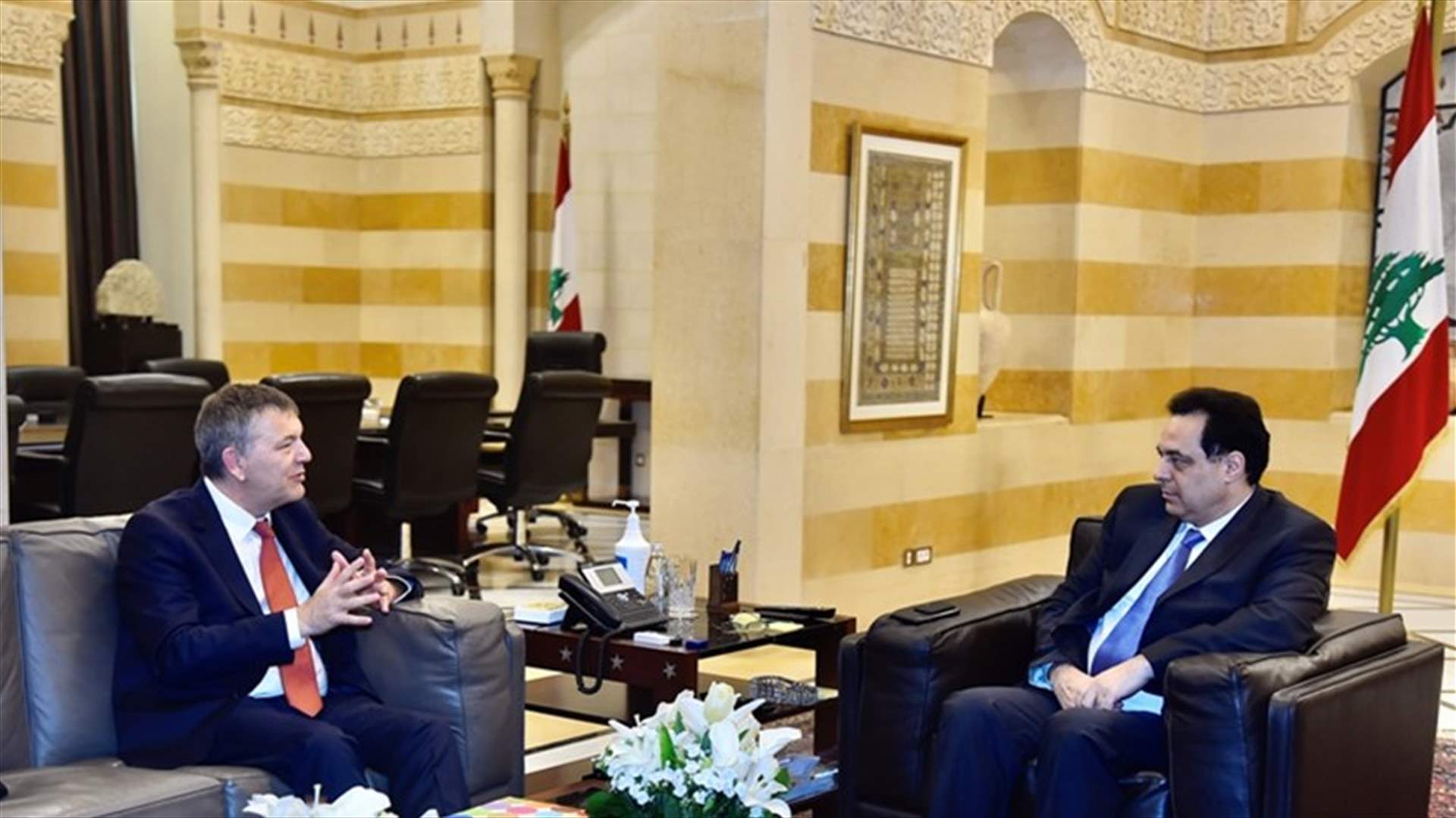 دياب التقى لازاريني... وبحث في مساعدات للبنان لمواجهة كورونا