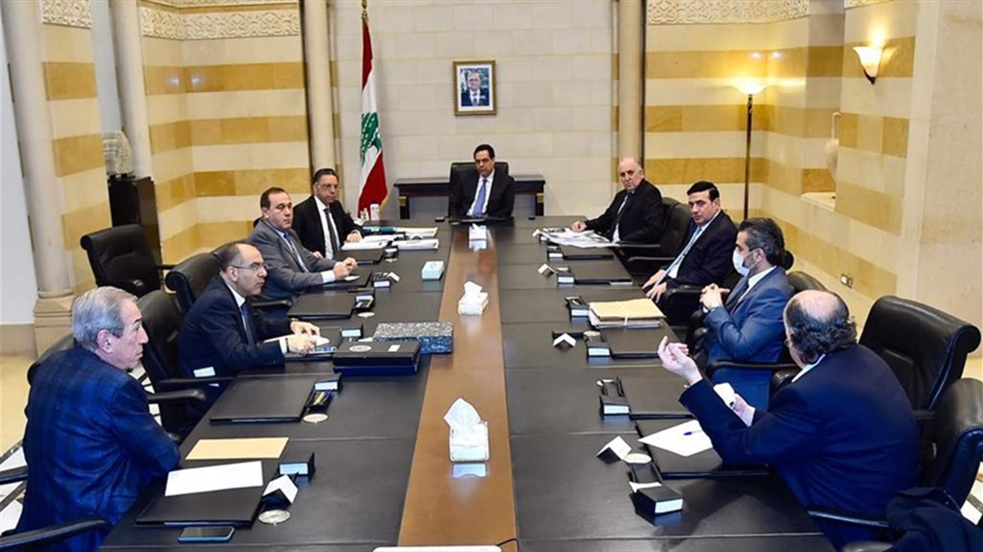 دياب ترأس اجتماعا للجنة الوزارية المكلفة معالجة النفايات المنزلية الصلبة