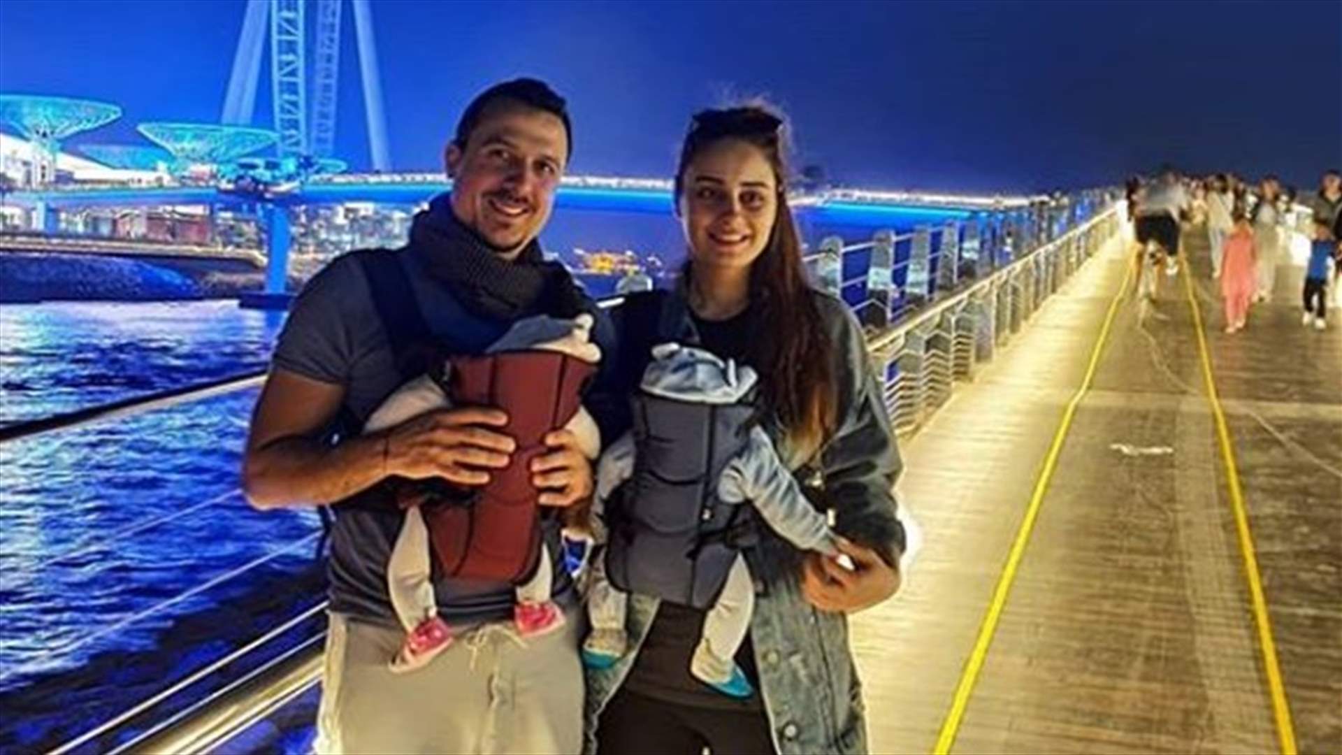ايميه الصياح تحتفل بعيد الأم لأول مرّة مع توأمها