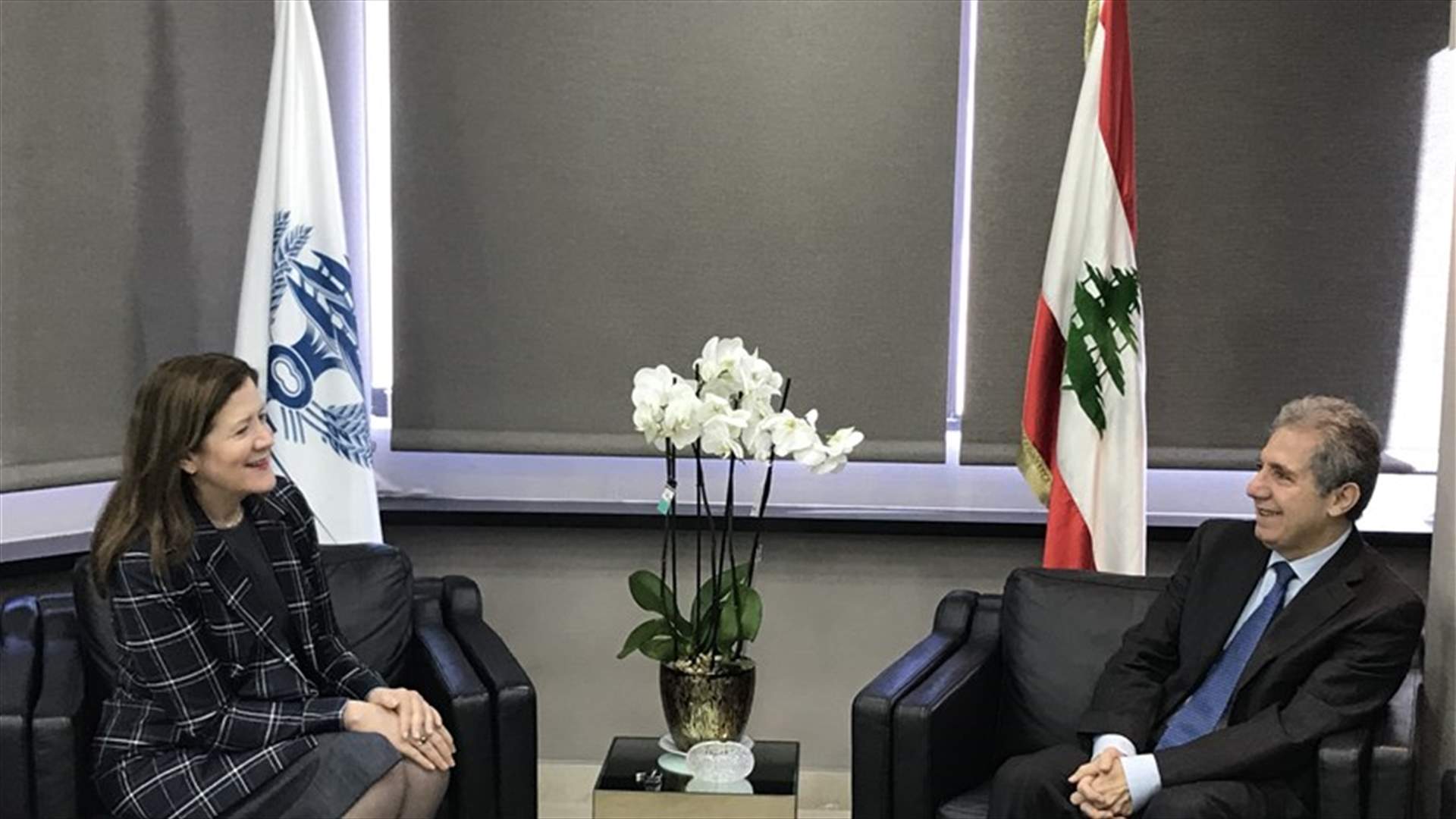 وزير المالية استقبل سفيرة الولايات المتحدة