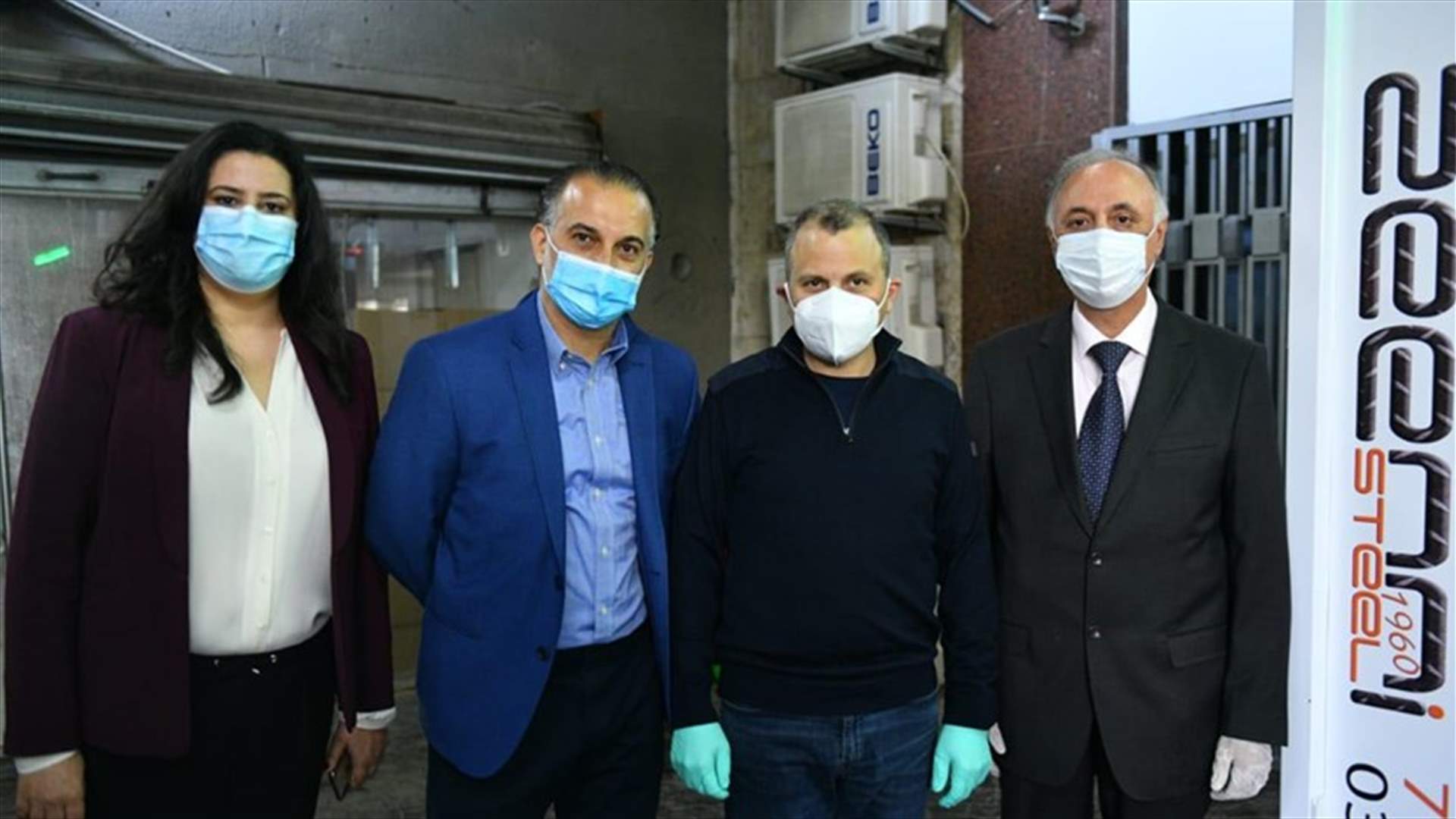 باسيل يفتتح نفقاً خاصاً للتعقيم في ميرنا الشالوحي (صور)