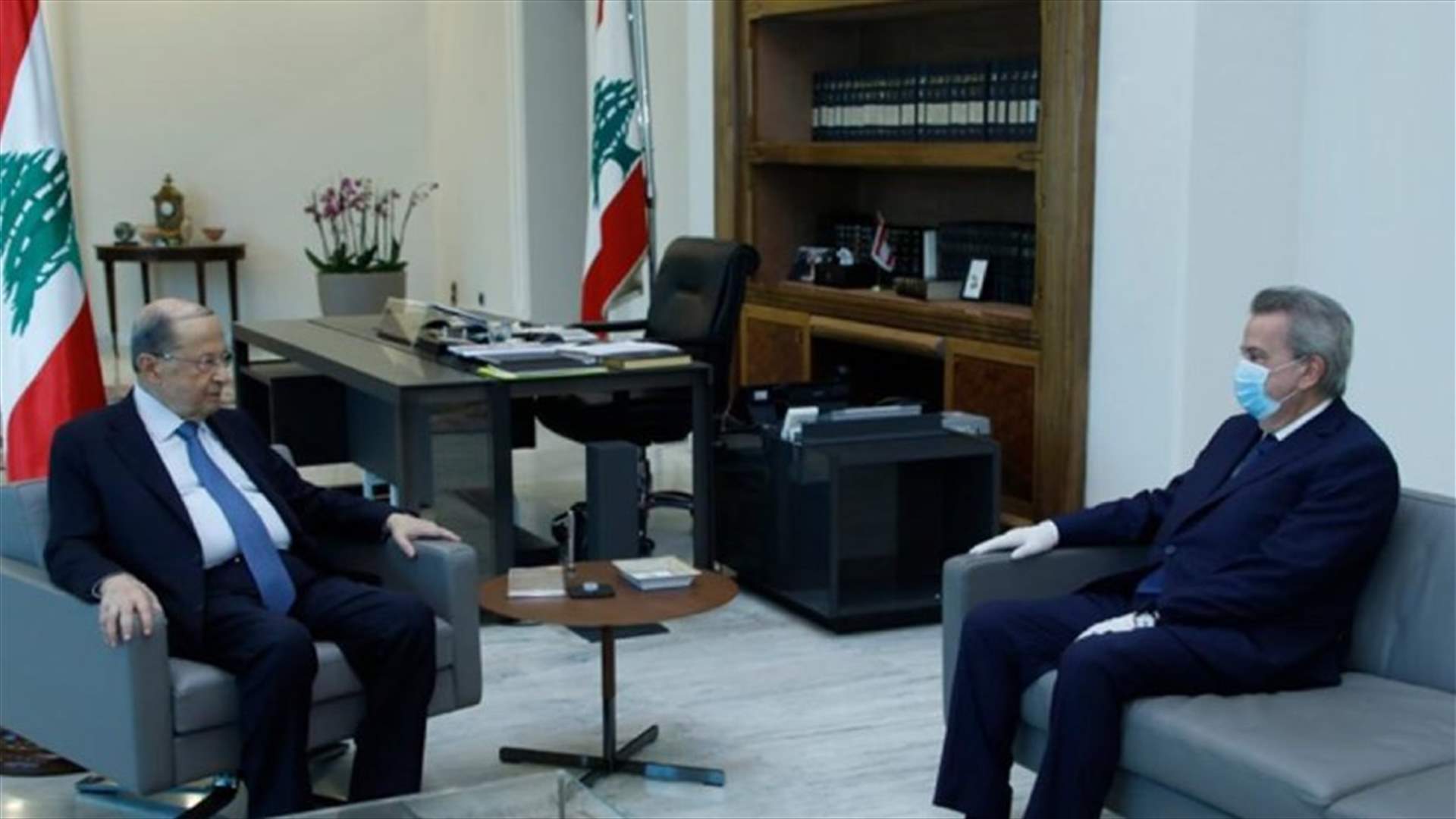 عون اطلع من سلامة على الوضع النقدي