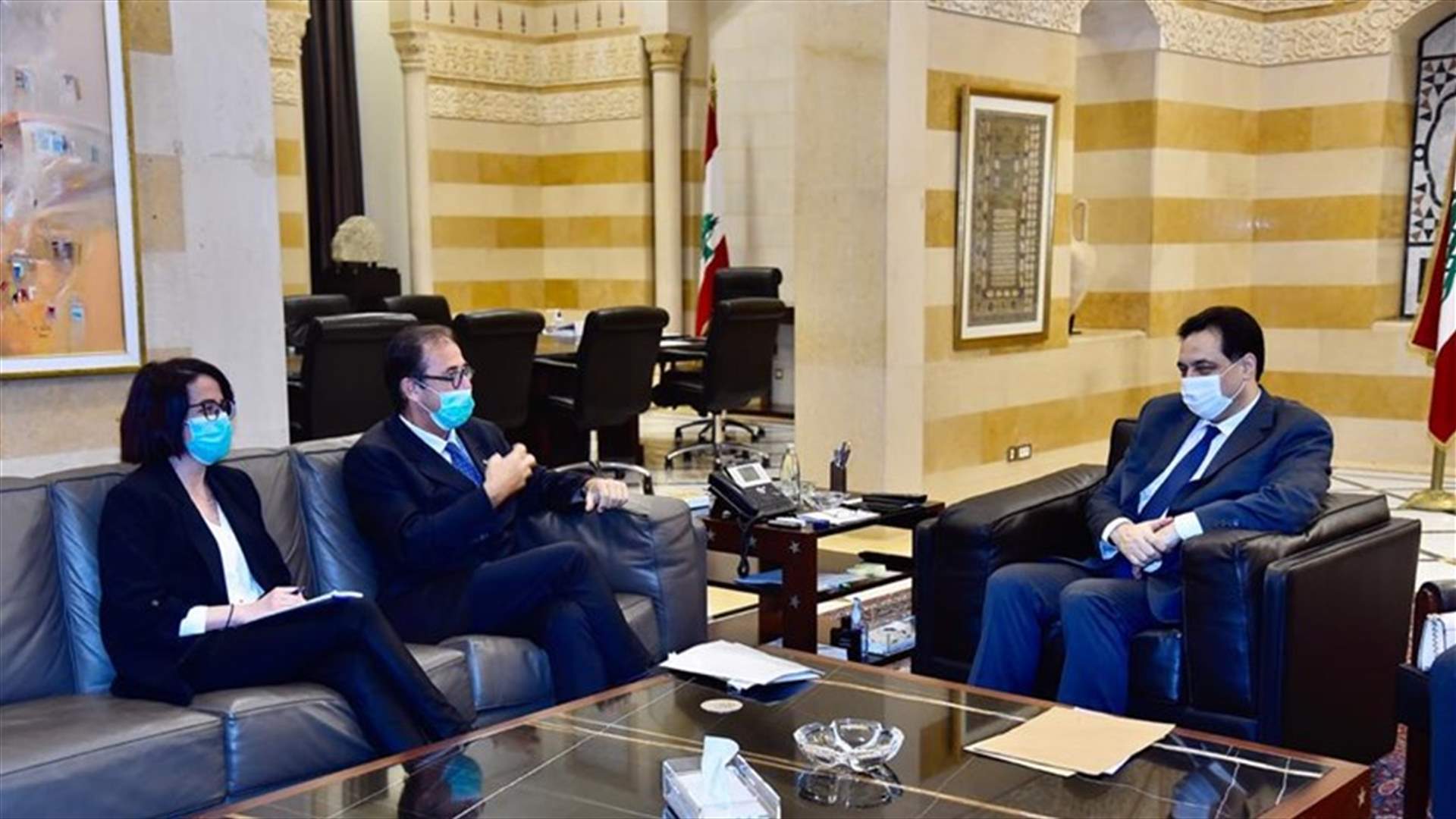 Diab meets French Ambassador Bruno Foucher