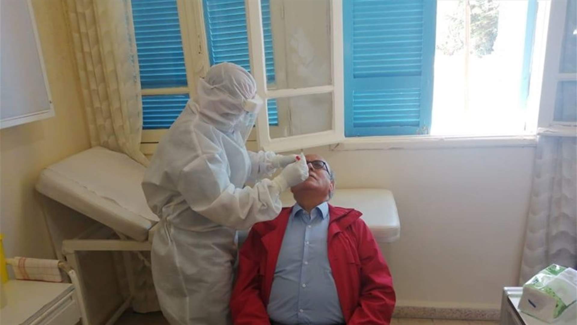 إجراء فحوصات الـpcr لعينات عشوائية في قضاء جبيل