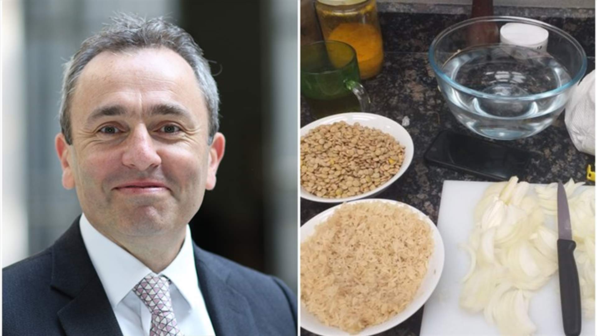 بعد الملفوف... السفير البريطاني في لبنان يحضّر المجدرة! (صورة)
