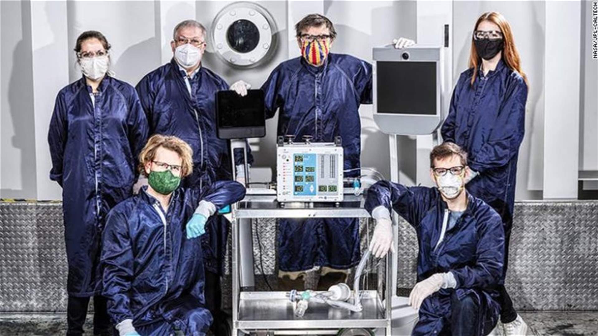 في خلال 37 يوماً...مهندسون في ناسا يصممون جهاز تنفس إصطناعياً لمرضى كورونا (صور)
