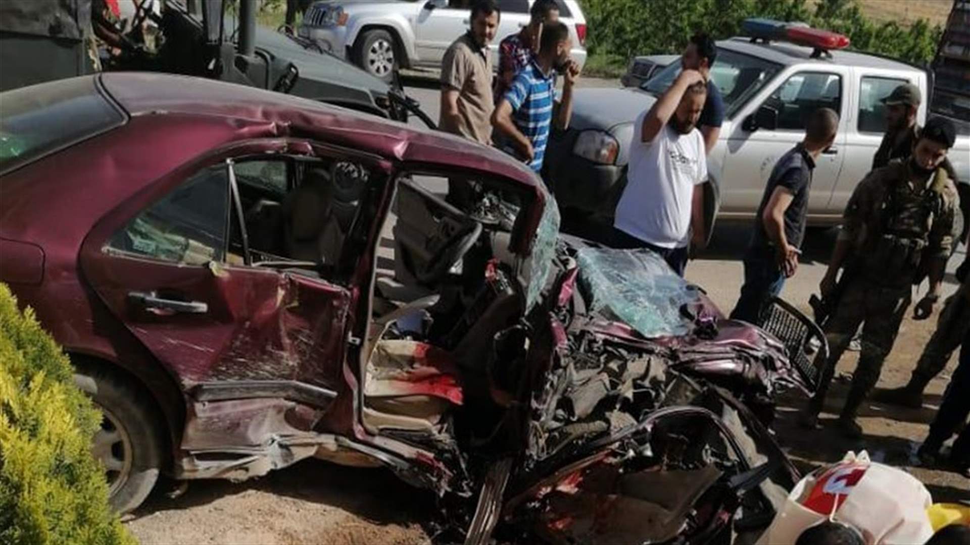 قتيل وجريح بحادث سير مروع في اللبوة (صوَر)