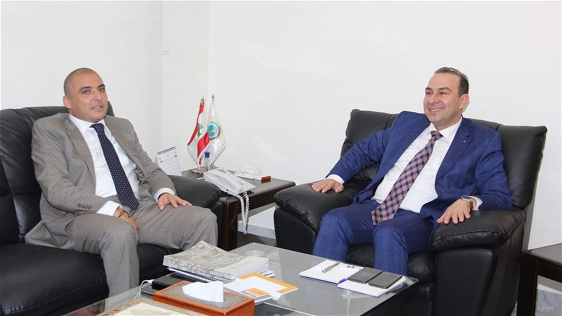 مرتضى بحث شؤون الزراعة مع ضاهر وسفير قطر في لبنان