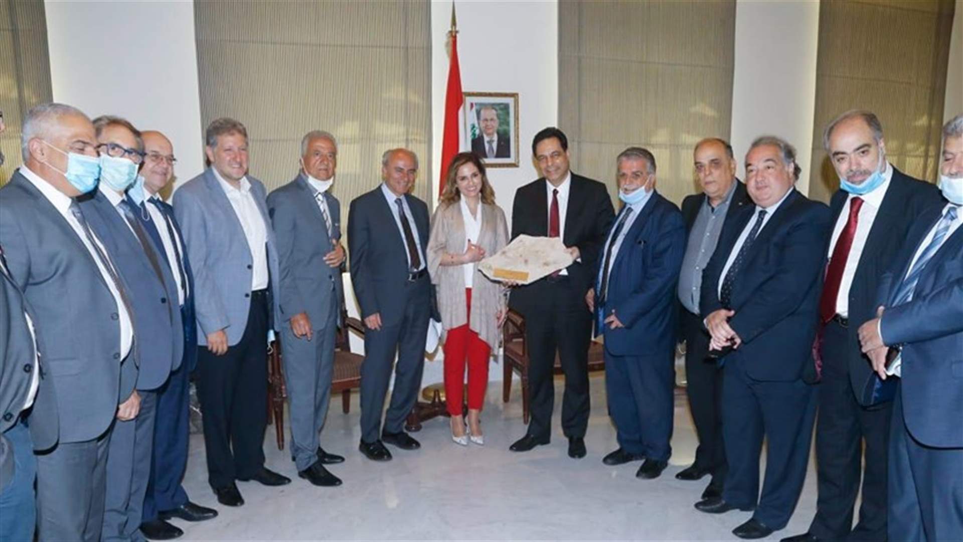 Diab meets Mount Lebanon Traders Union delegation