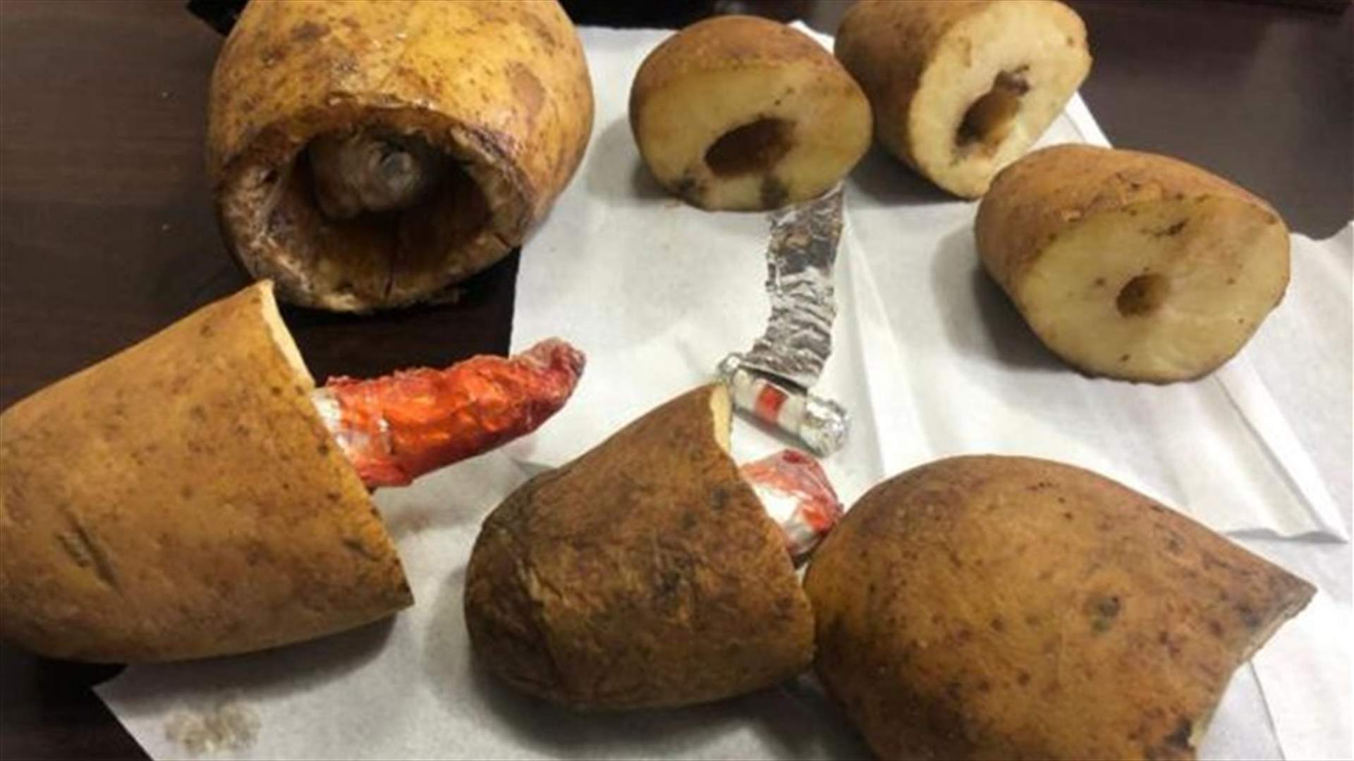 ضبط كمية من البطاطا محشوة بحبوب مخدّرة في سجن أميون (صوَر)