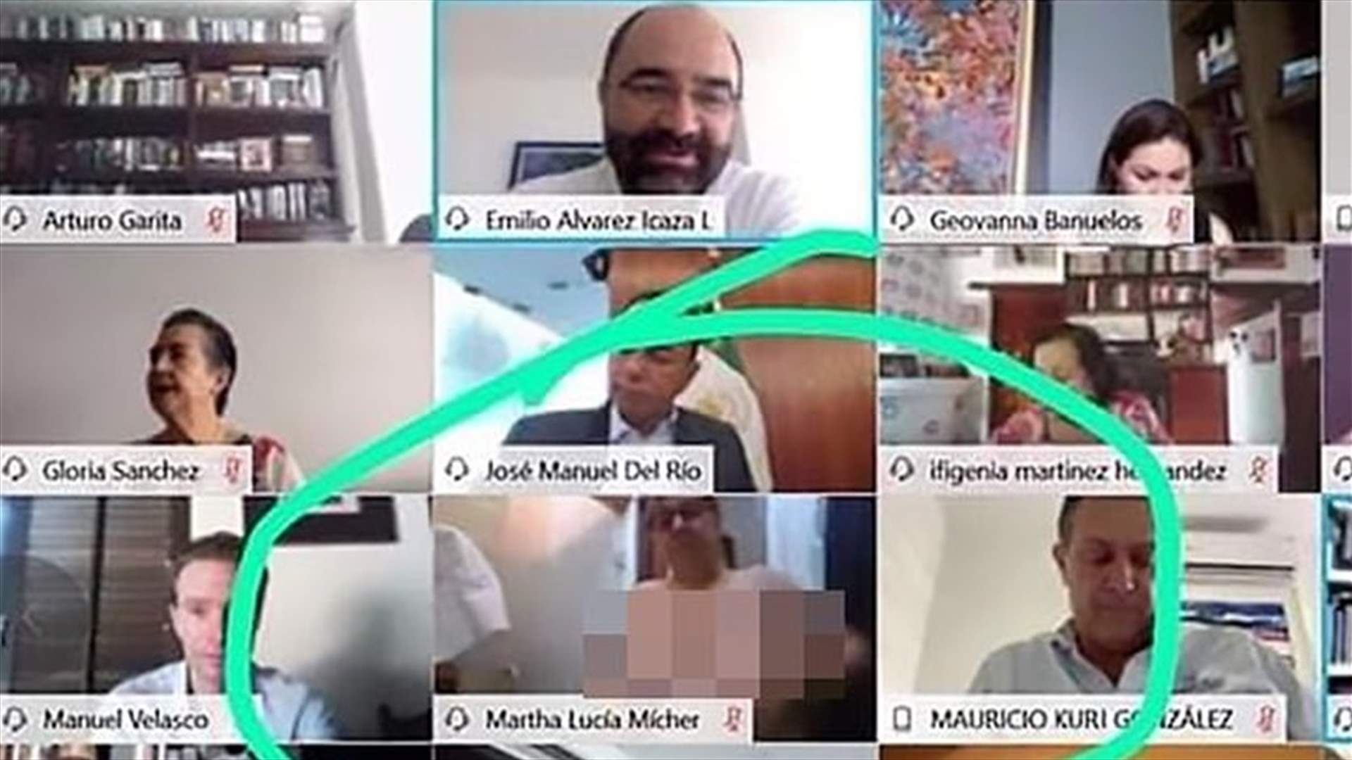 سيناتورة مكسيكية في موقفٍ محرجٍ...ظهرت عارية خلال إجتماع حكومي عبر تطبيق زووم
