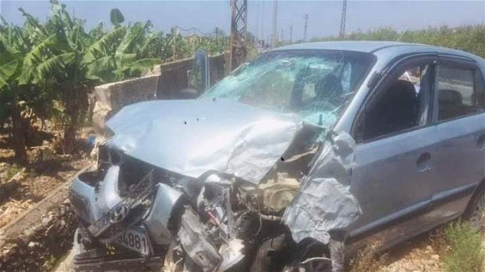 جريح بحادث سير في عدلون (صورة)