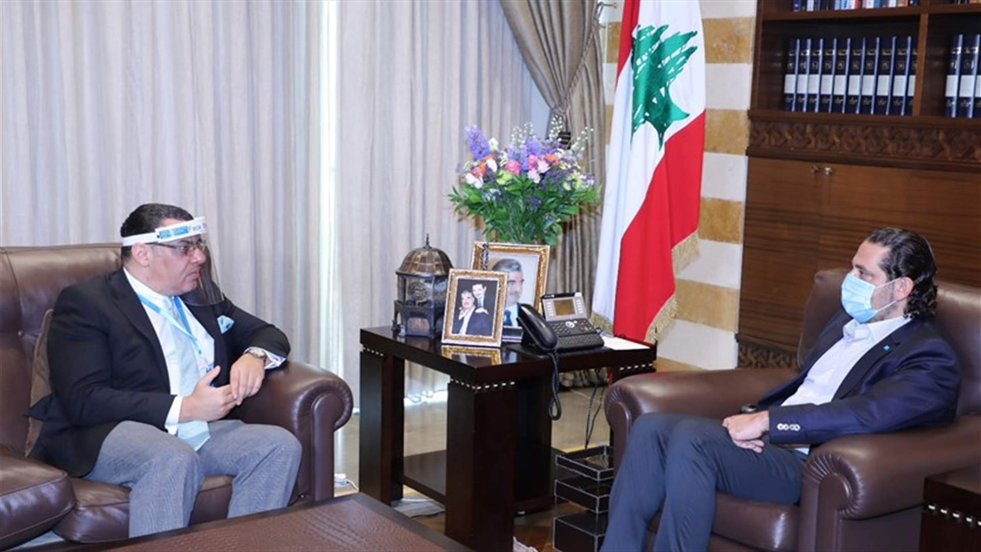 الحريري عرض الاوضاع مع السفير المصري واستقبل الجوزو والقادري وعائلات بيروتية