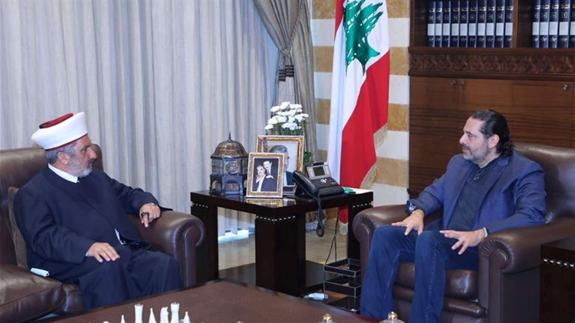 الحريري استقبل مفتي بعلبك الهرمل ورئيس اتحاد جمعيات العائلات البيروتية مع وفد