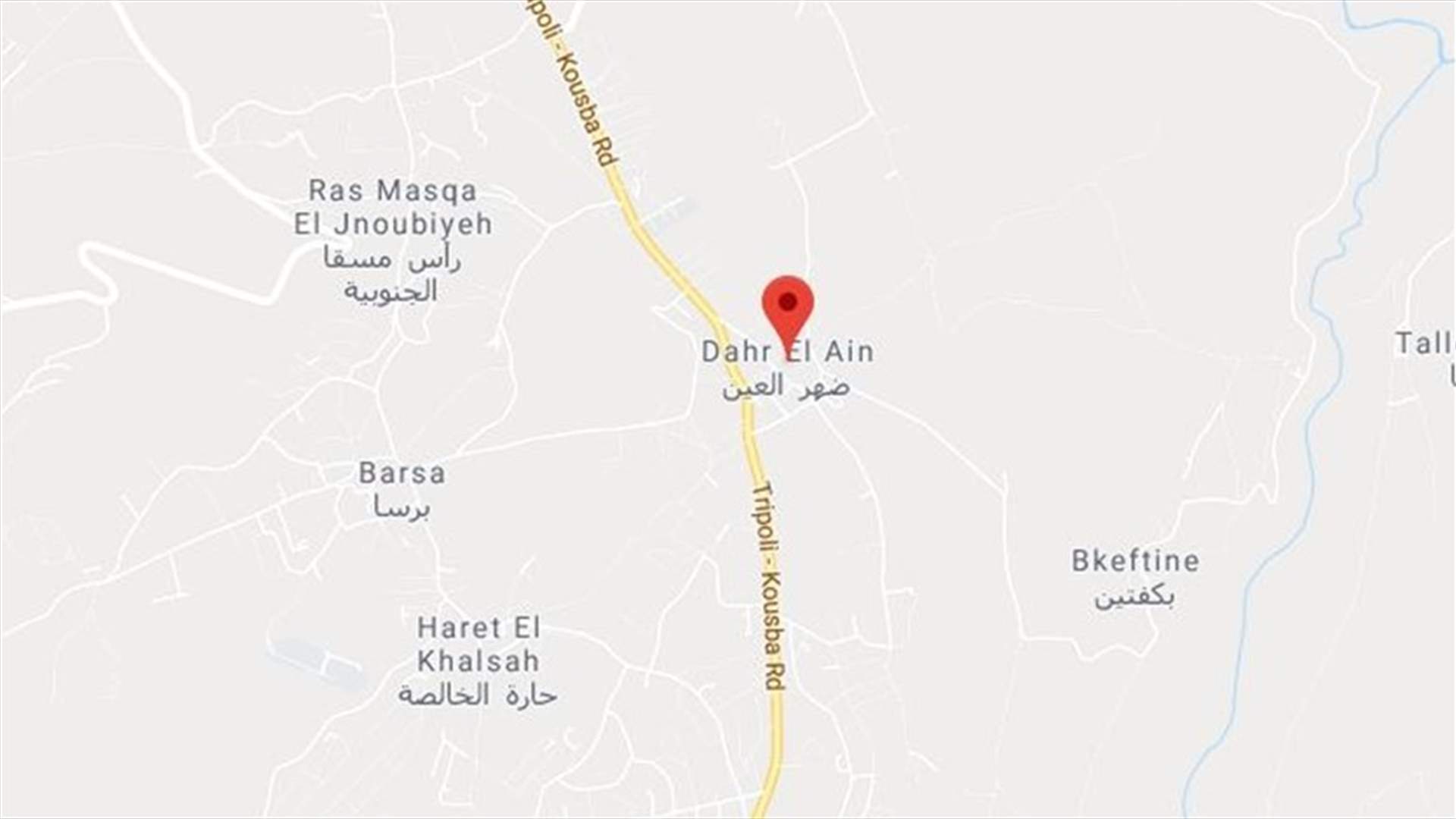 جريح صدما في ضهر العين الكورة