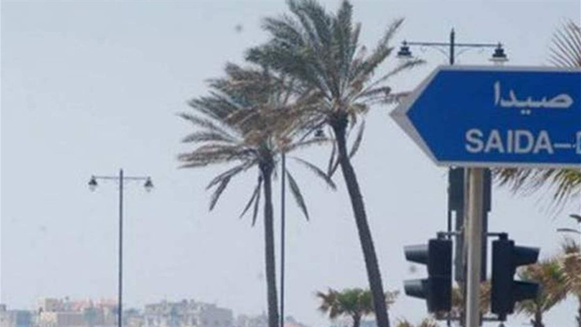محتجون قطعوا طريق الهمشري في صيدا بالاطارات المشتعلة