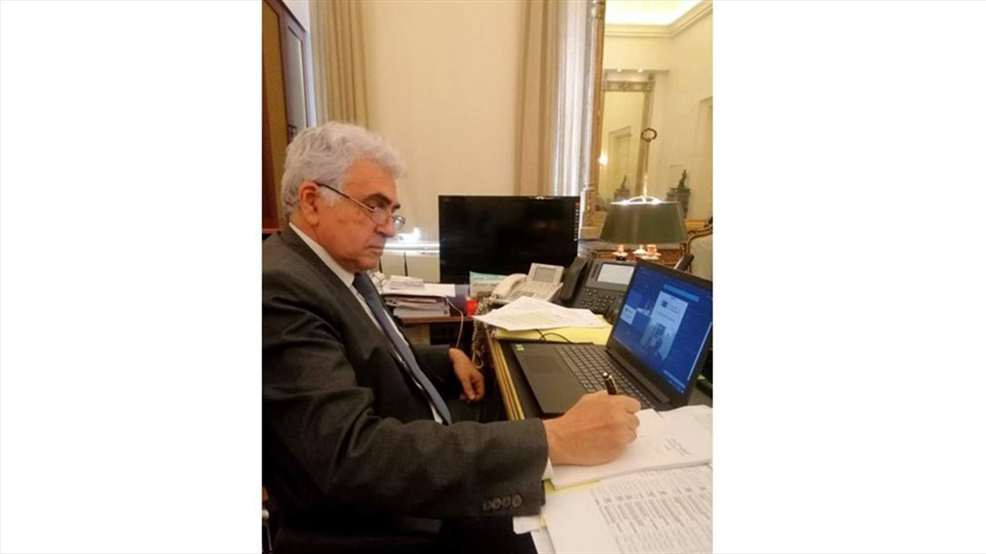 حتي يؤكد على موقف لبنان الداعي للعودة الآمنة والكريمة والتدريجية للنازحين
