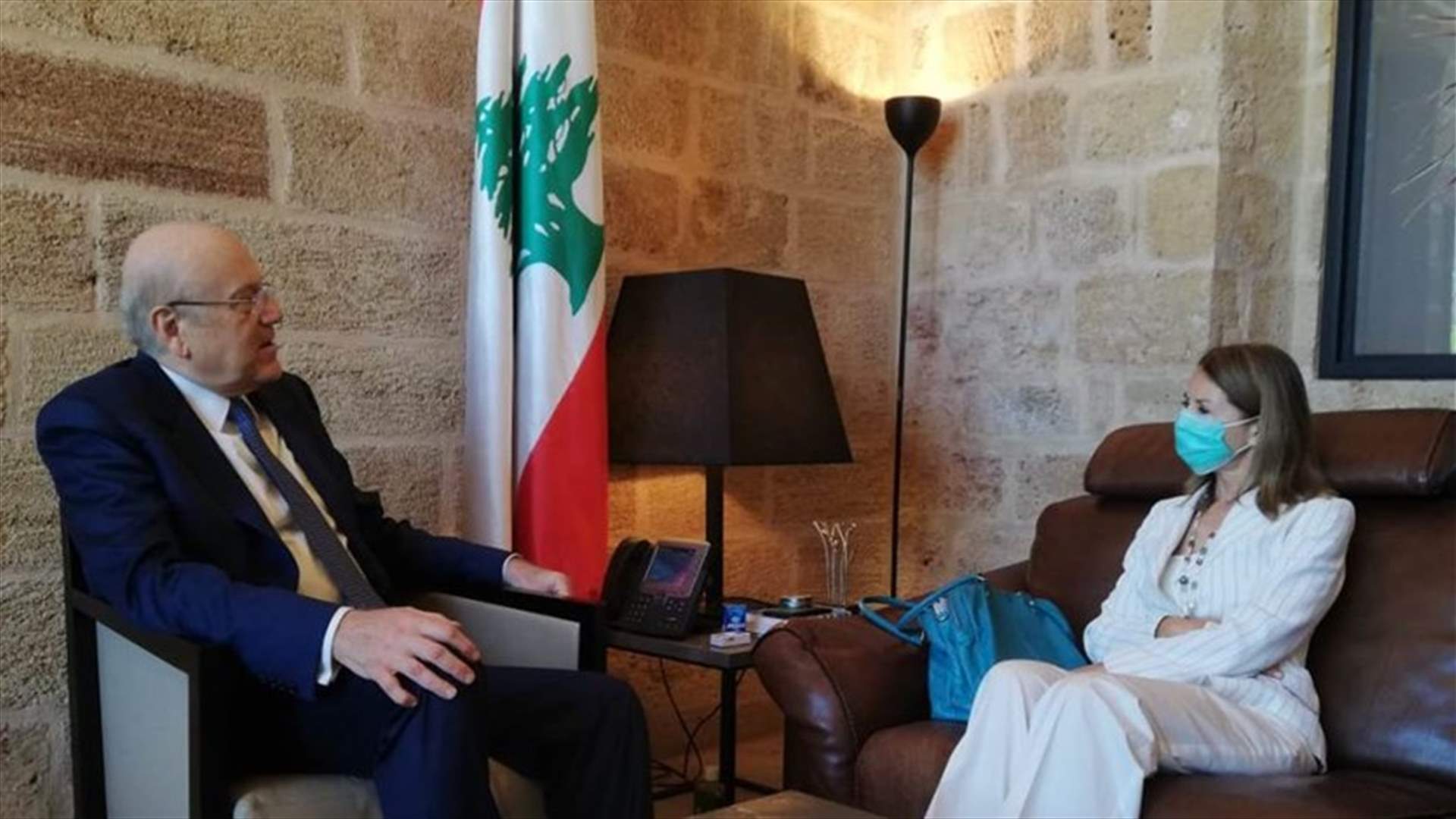 ميقاتي التقى سفيرة إيطاليا