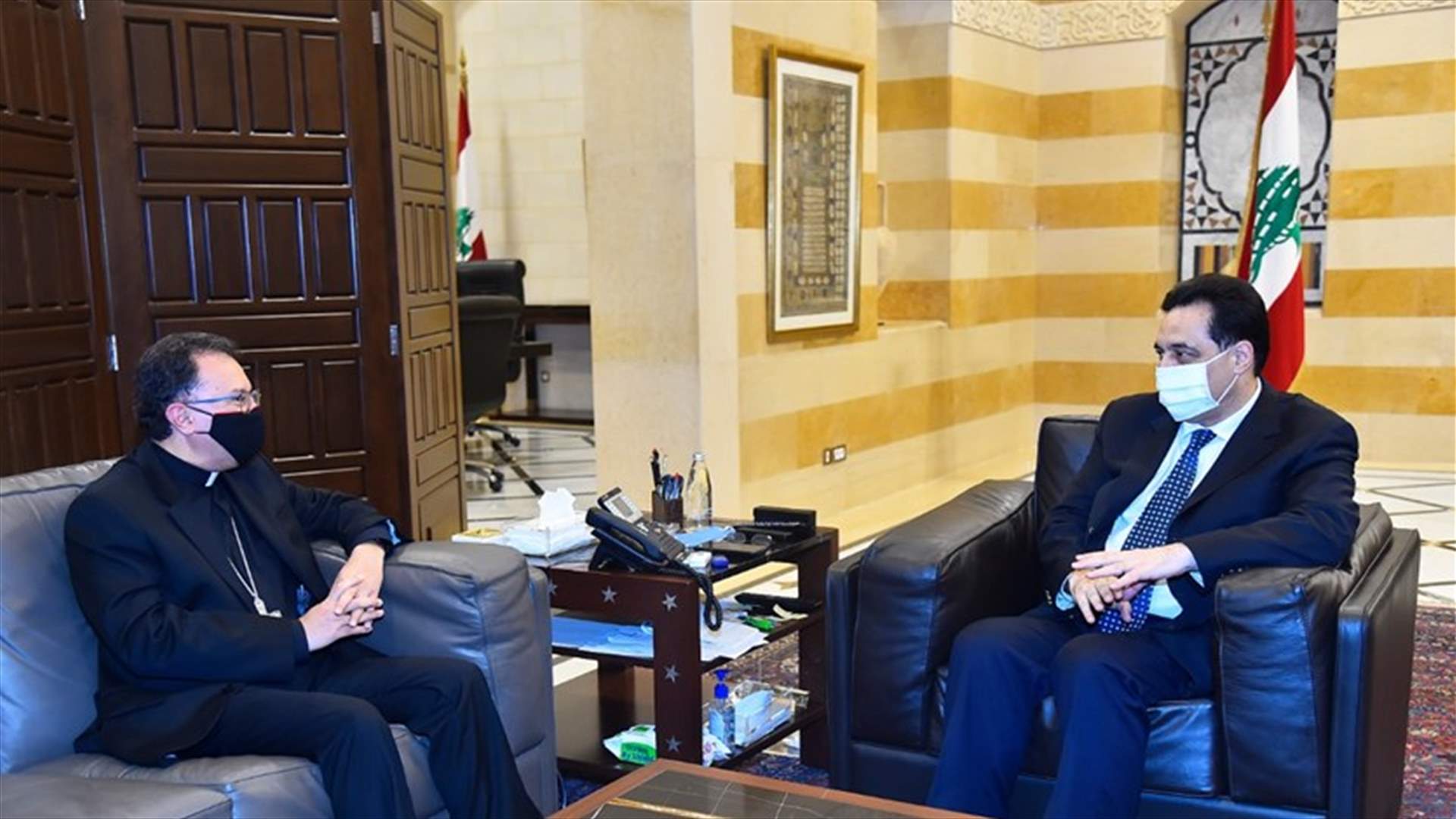 Diab meets Apostolic Nuncio to Lebanon