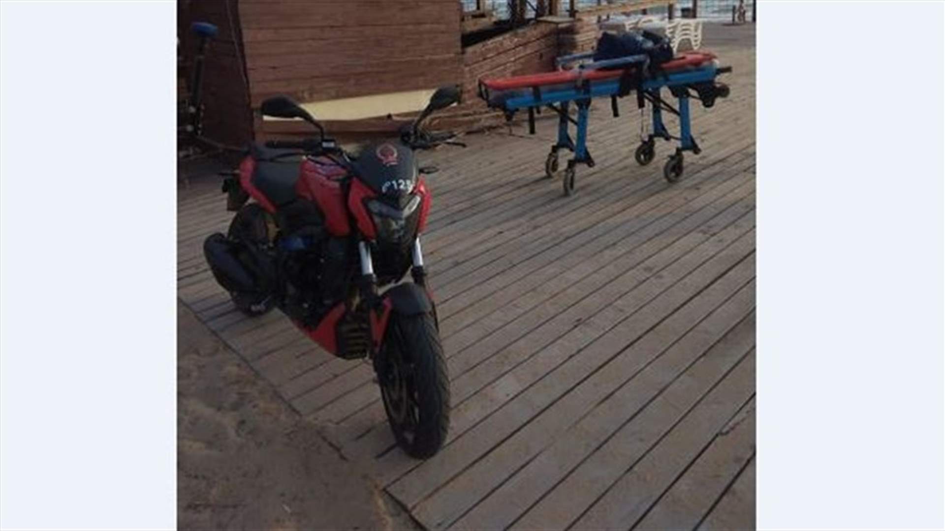 moto ambulance في جبيل لاسعاف مصابة اثر عارض صحي