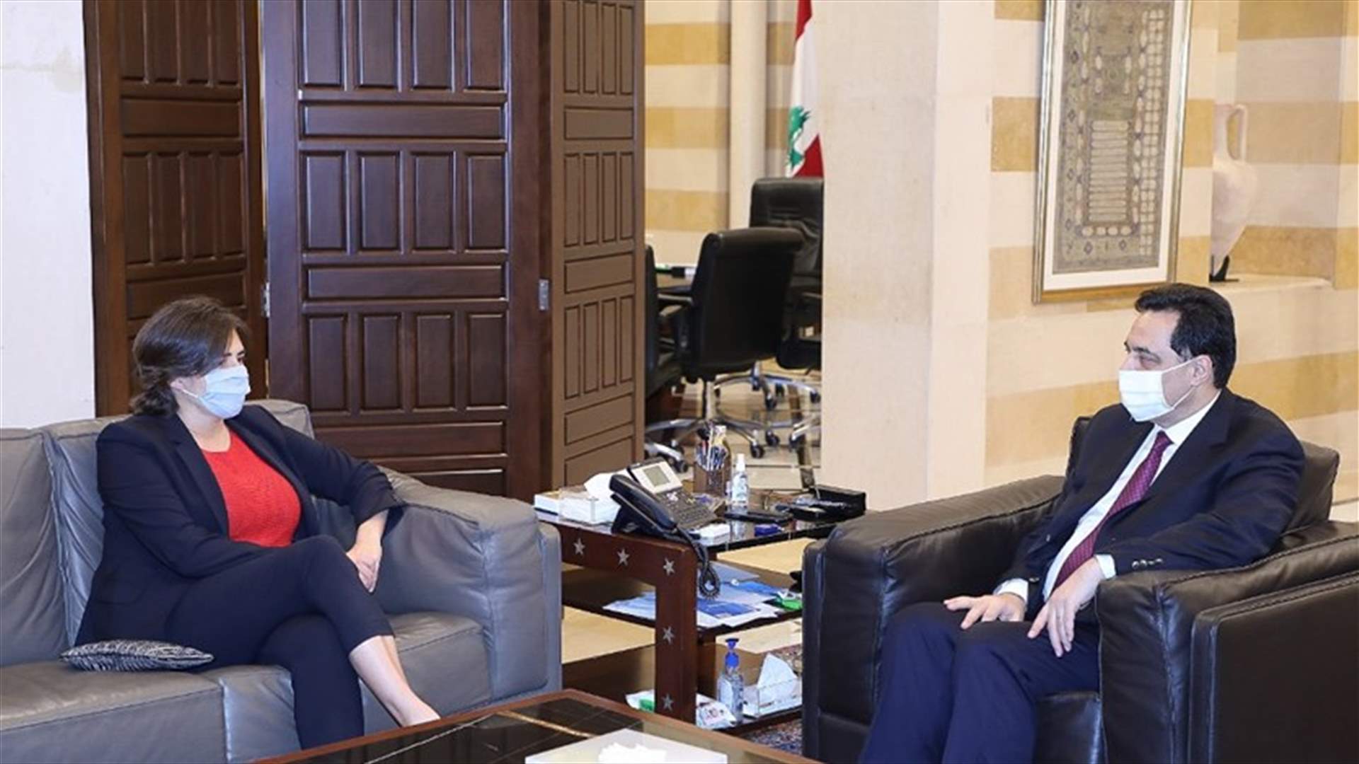 دياب استقبل سفراء كندا والنمسا وسلوفاكيا مودعين لمناسبة انتهاء مهامهم