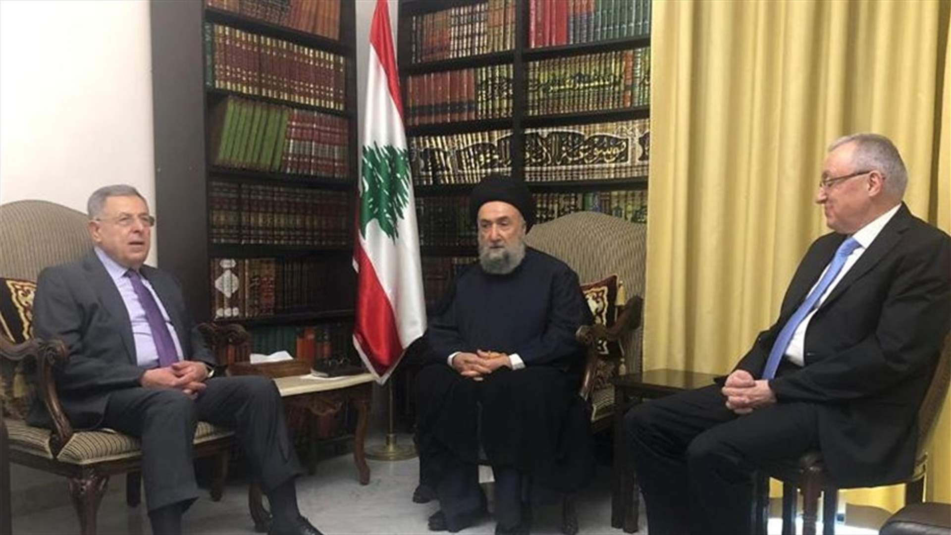 السنيورة وفتفت زارا السيد علي الأمين للتضامن معه