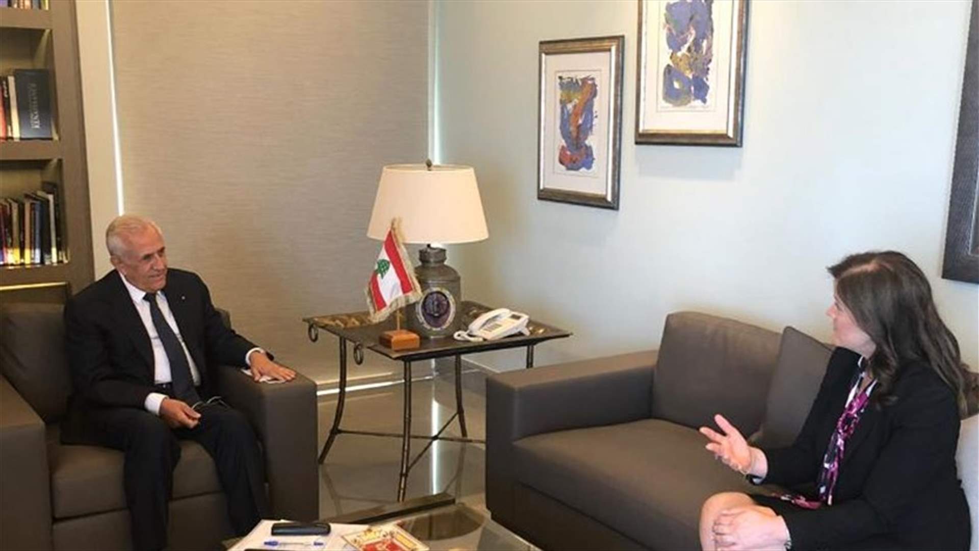 سليمان بحث والسفيرة الأميركية في الأوضاع اقليميا ودوليا... اليكم التفاصيل