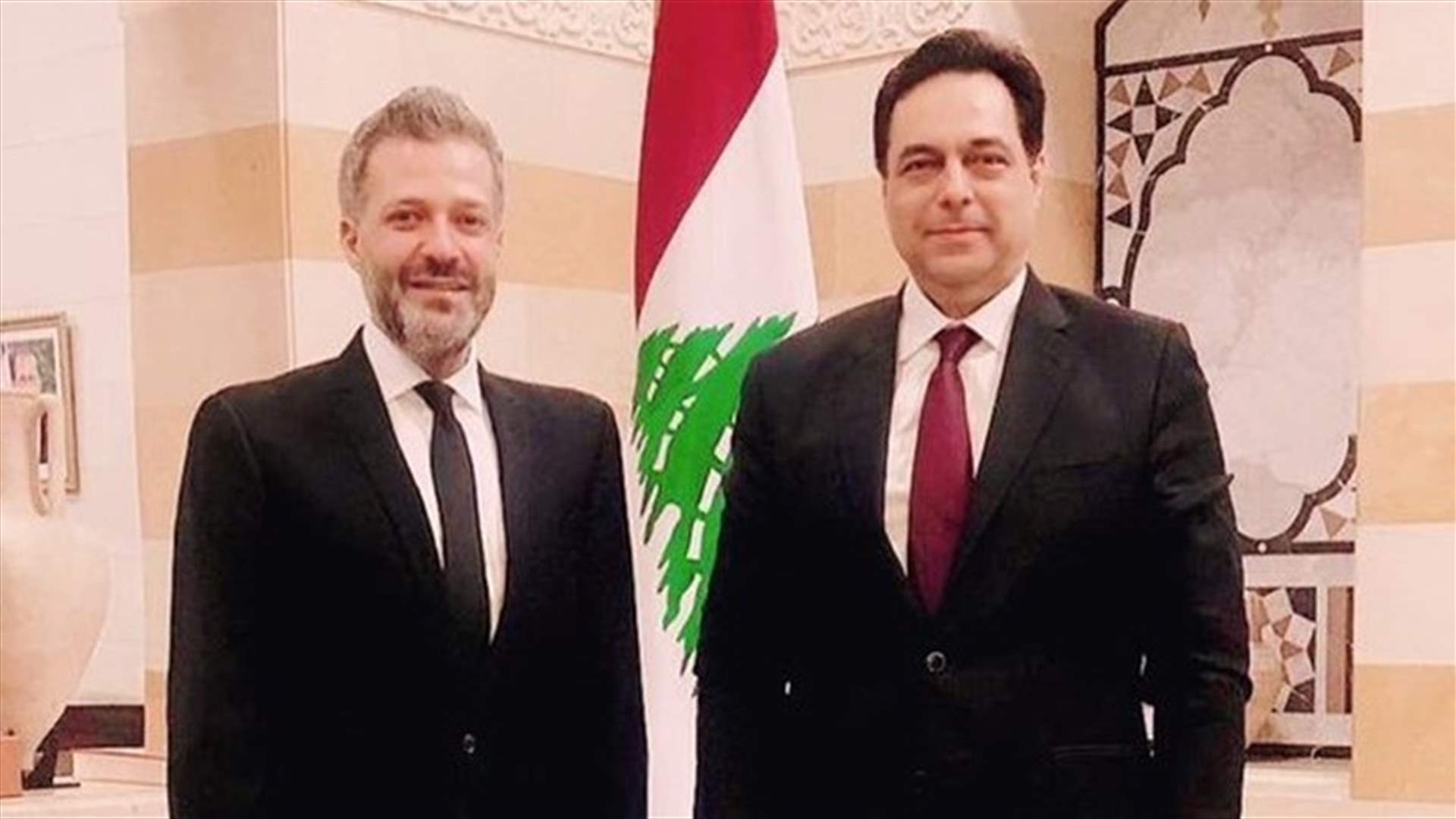 زين العمر يزور رئيس الحكومة حسان دياب: &quot;الرجل المناسب&quot;