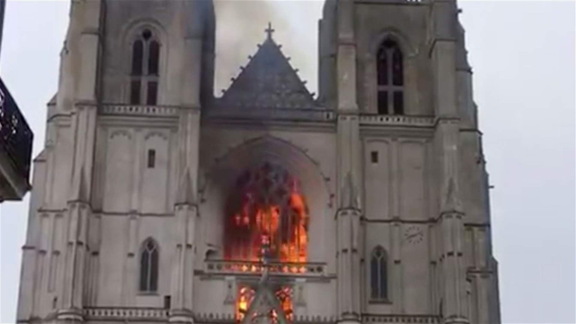Man in custody after Nantes cathedral fire - French TV