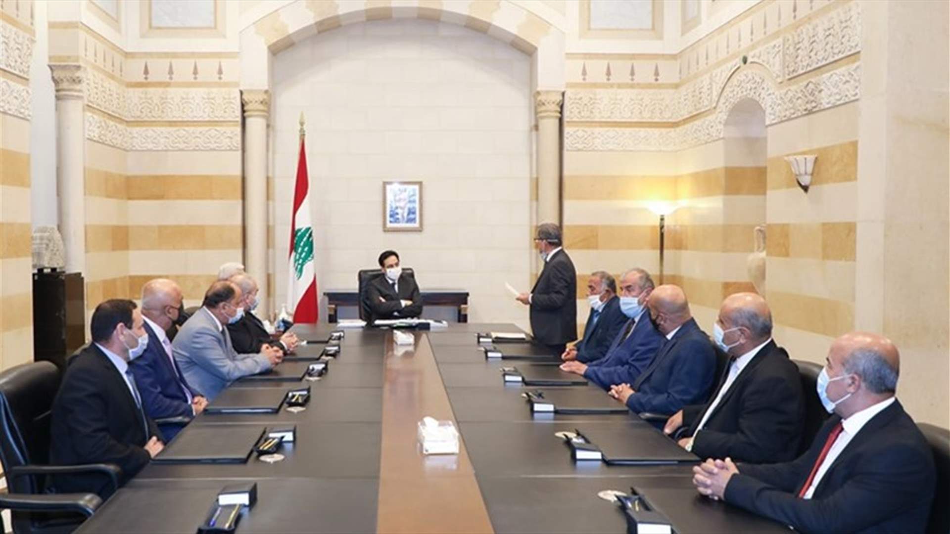 دياب استقبل الأمين العام للمجلس الأعلى اللبناني السوري ووفد مجموعة الميثاق العسكري... إليكم التفاصيل
