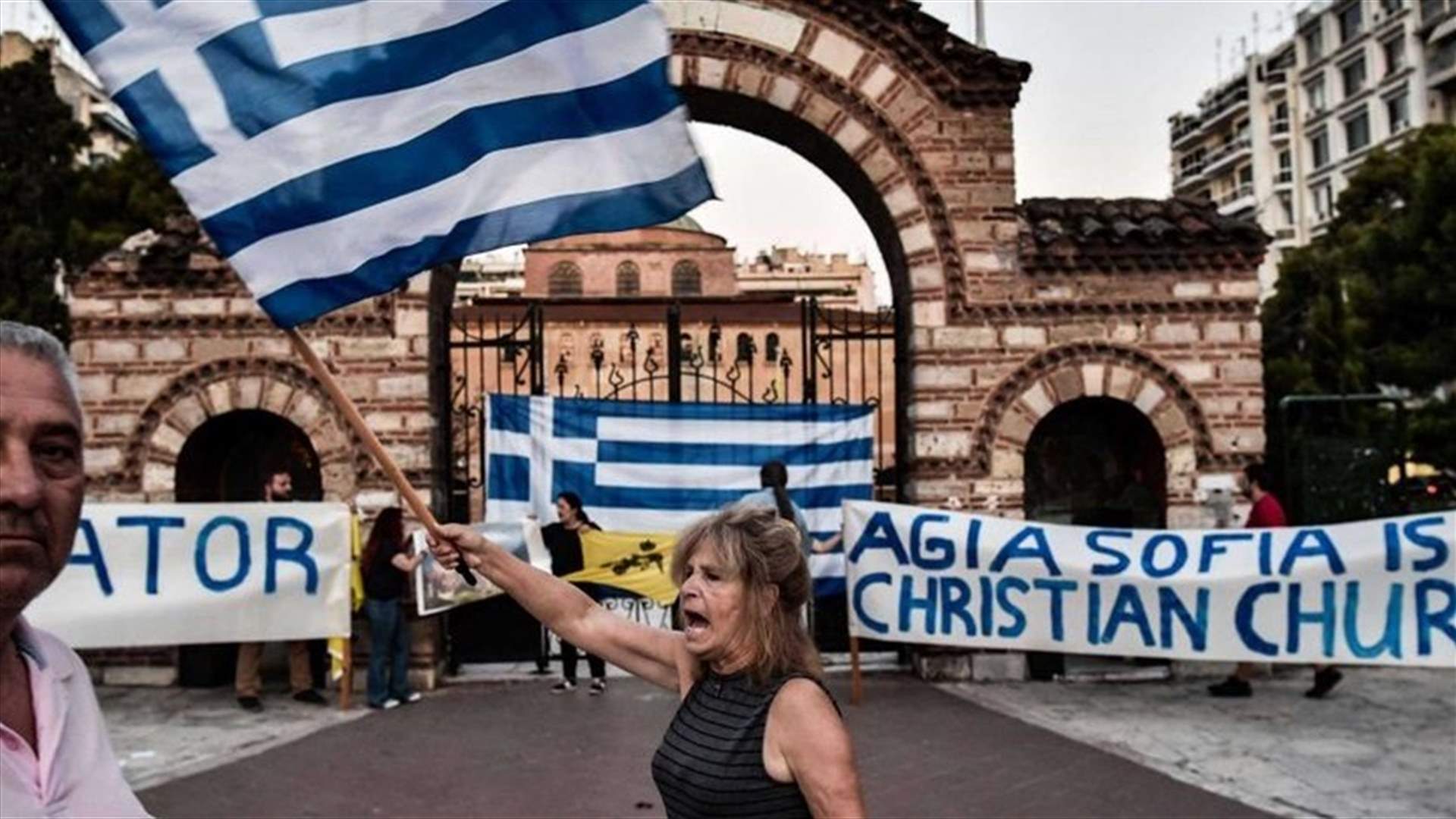 Turkey and Greece exchange harsh words over Hagia Sophia prayers