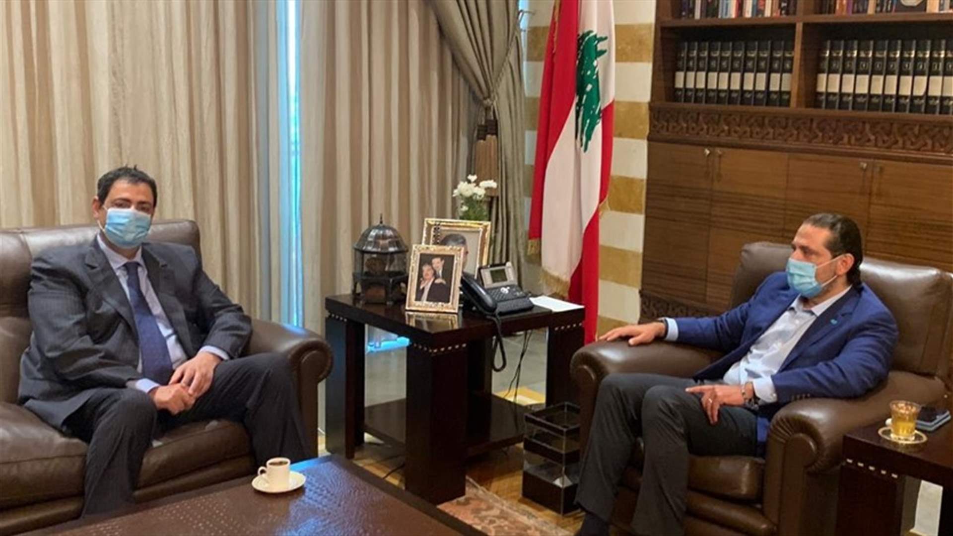 الحريري يستقبل رئيس الإتحاد اللبناني لكرة السلة أكرم الحلبي