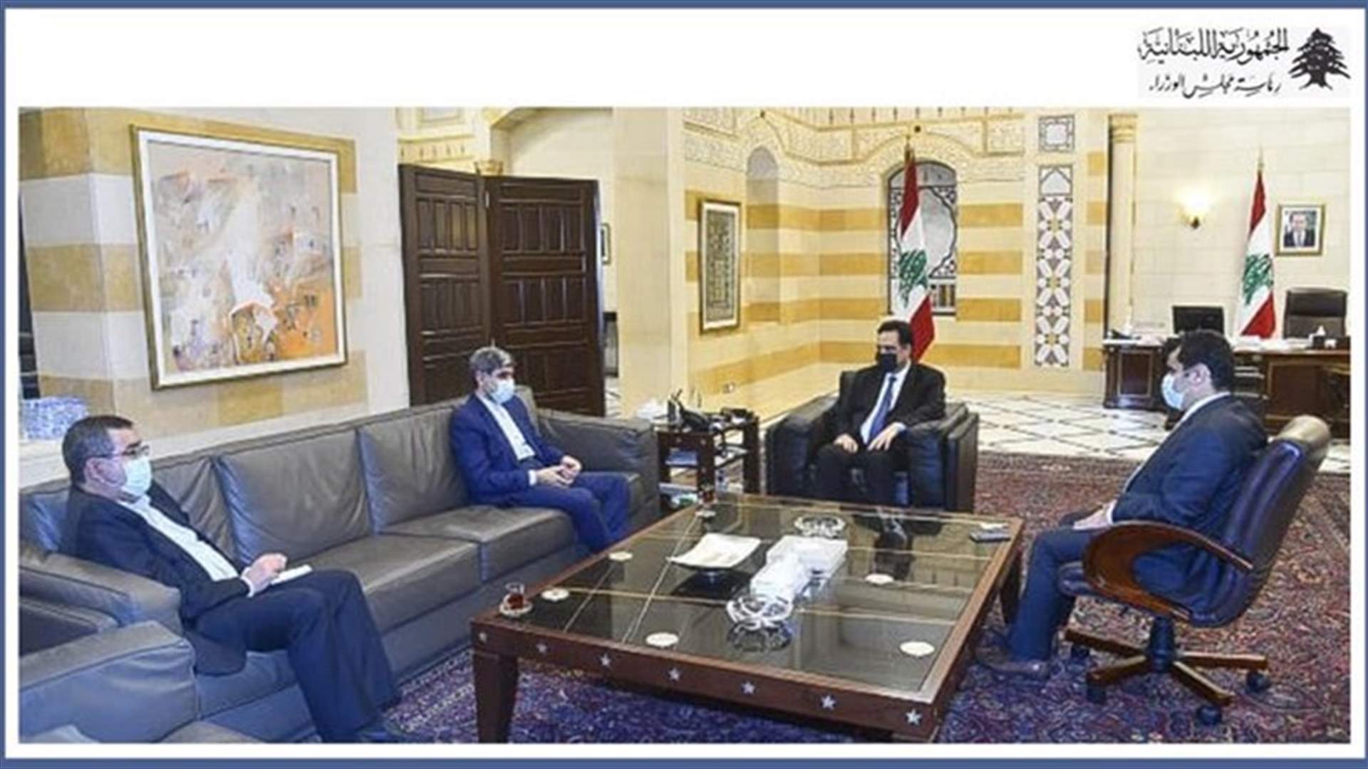 دياب عرض للعلاقات الثنائية مع السفير الايراني