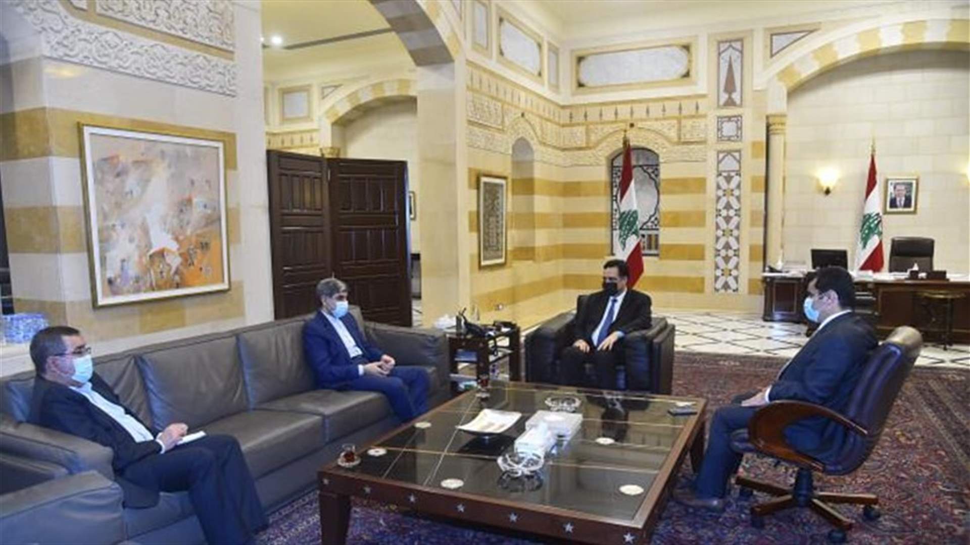 Diab meets Iranian Ambassador to Lebanon
