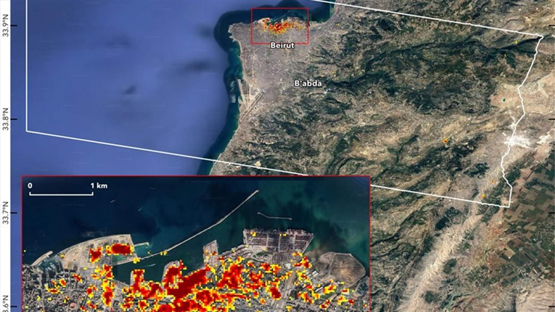 NASA Maps Beirut Blast Damage