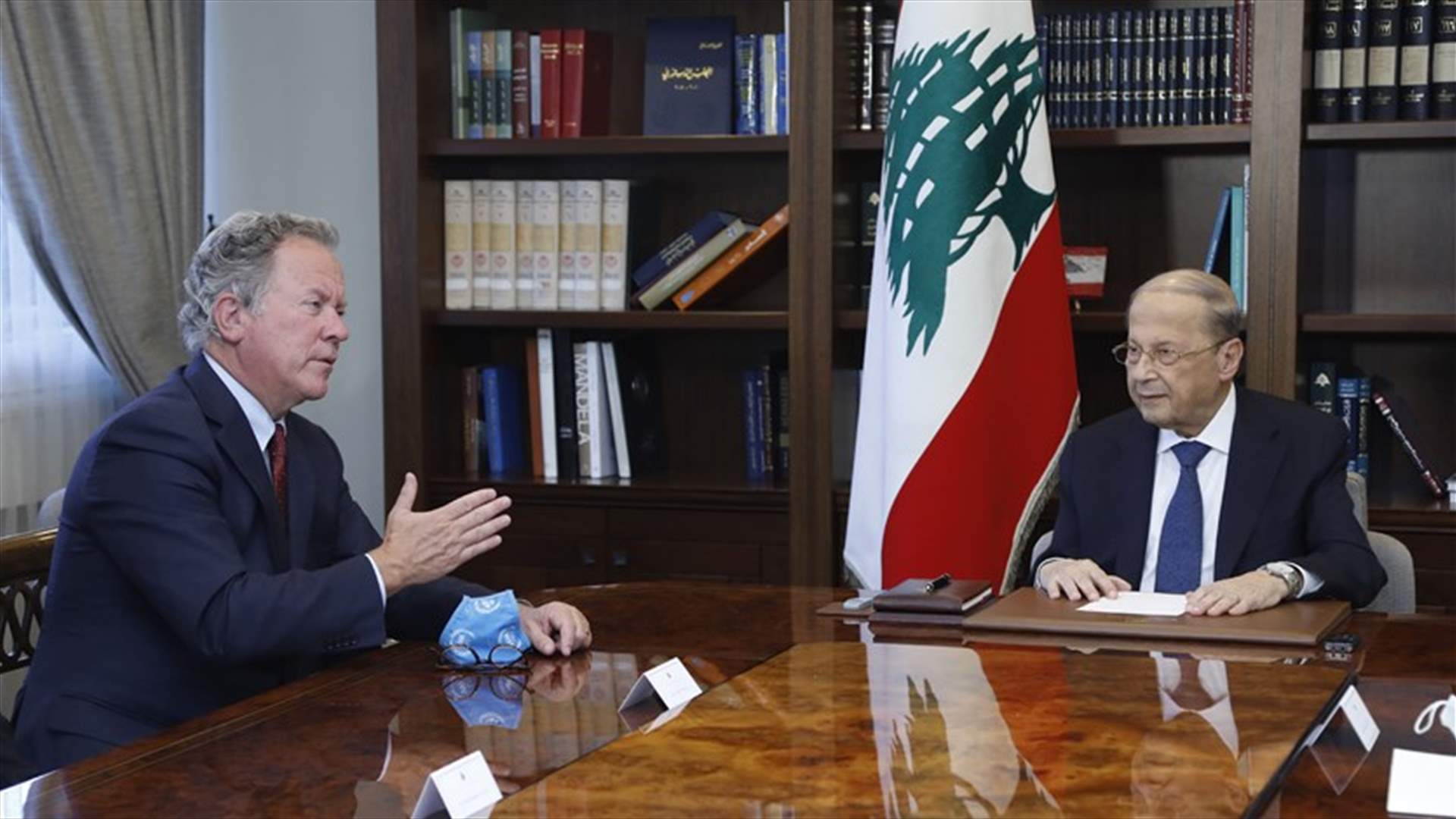 عون التقى المدير التنفيذي لبرنامج الأغذية العالمي الذي أطلعه على المساعدات الغذائية التي سيقدمها البرنامج