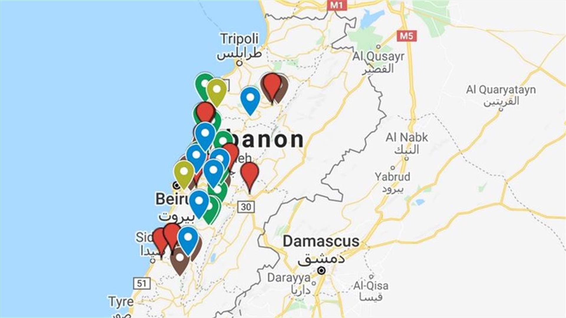خريطة على غوغل لكل من يبحث عن مأوى جراء انفجار بيروت