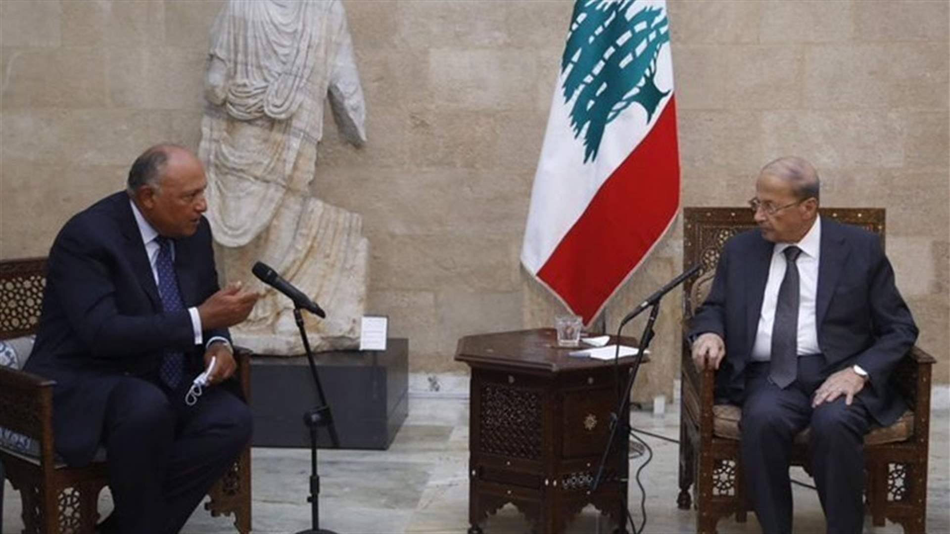 President Aoun meets Egypt, Jordan ambassadors
