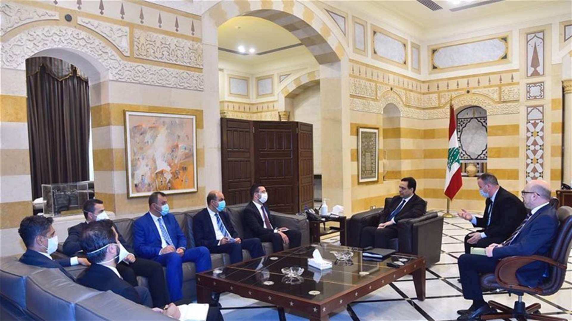 Diab meets Turkish delegation
