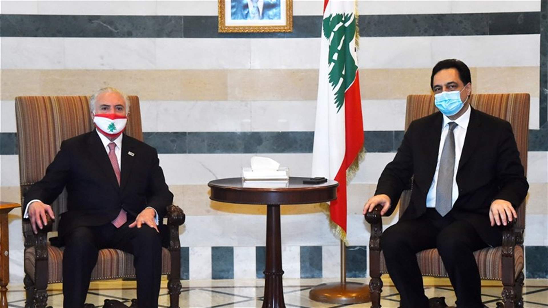 دياب التقى تامر وتأكيد على تضامن الشعب البرازيلي مع اللبنانيين