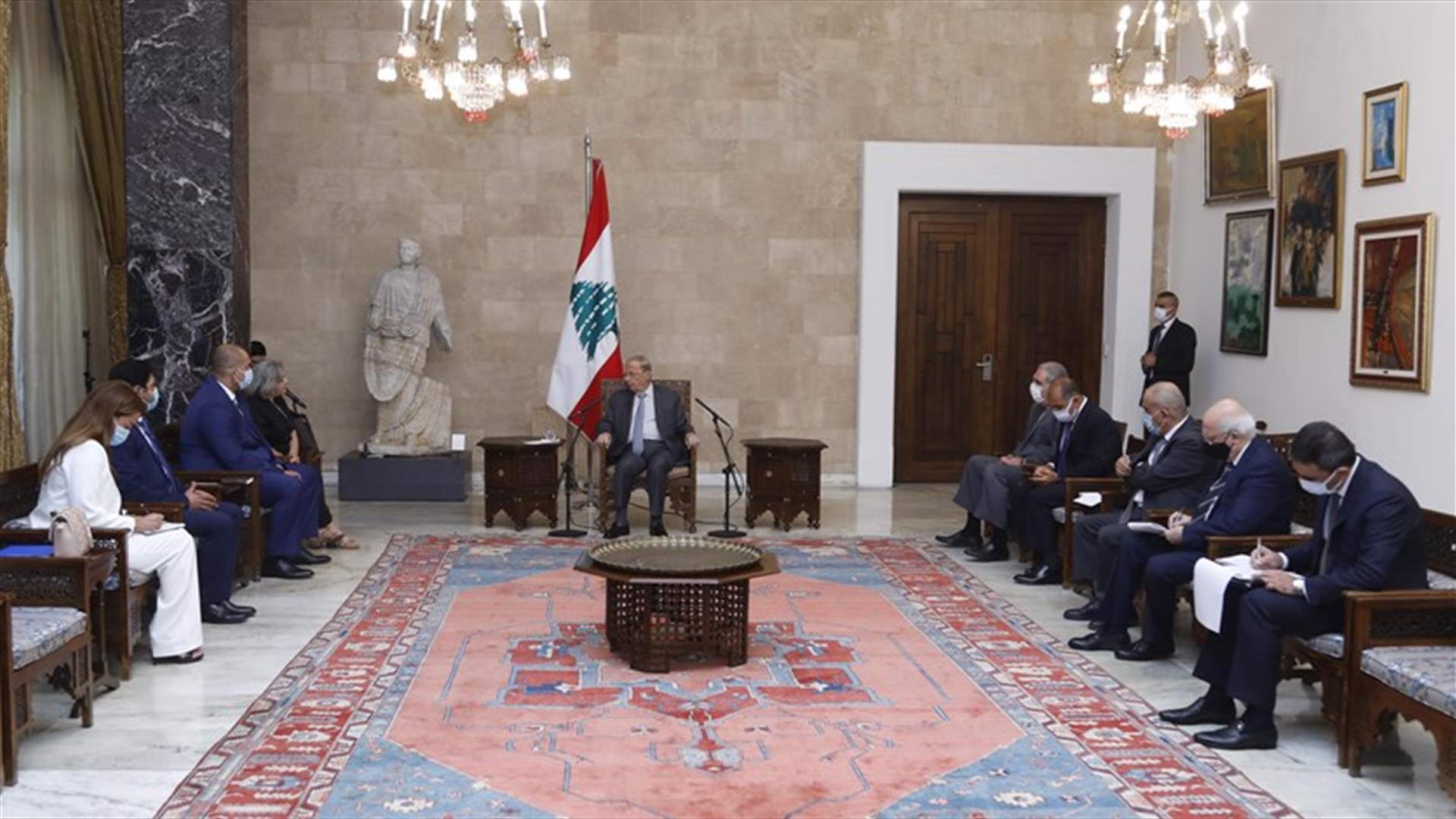 المديرة الإقليمية للمنظمة الدولية للهجرة في قصر بعبدا...