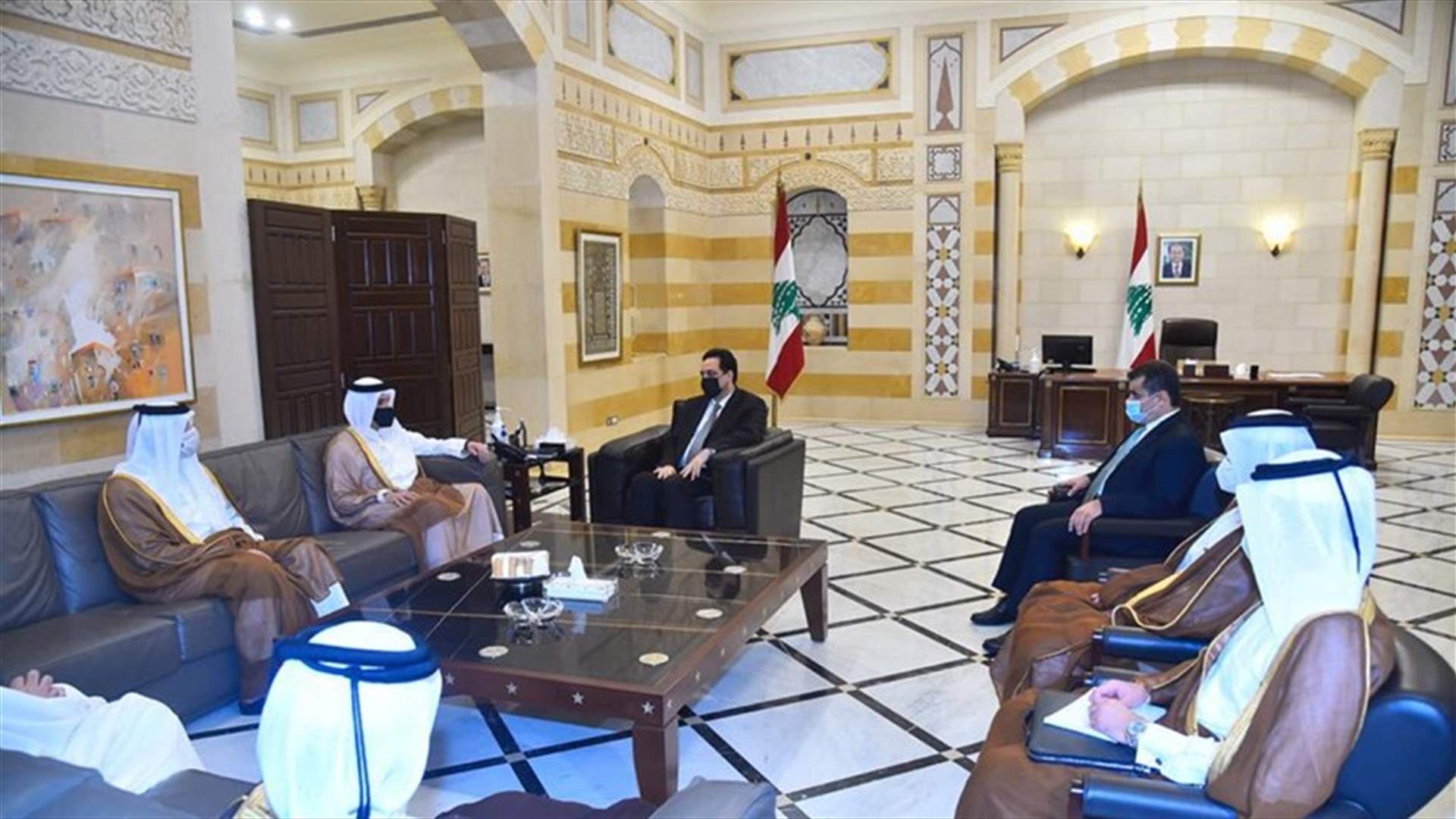 دياب التقى وزير الخارجية القطري والوفد المرافق