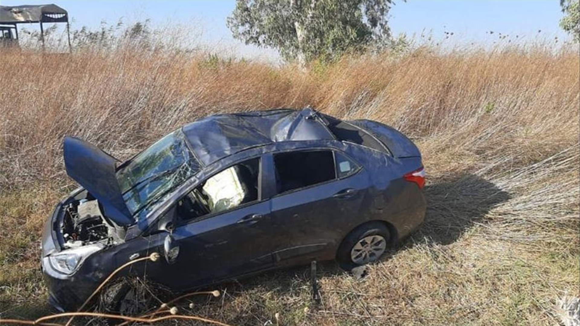 6 جرحى اثر انحراف سيارة كانوا بداخلها على طريق عام سهل مرجعيون (صورة)